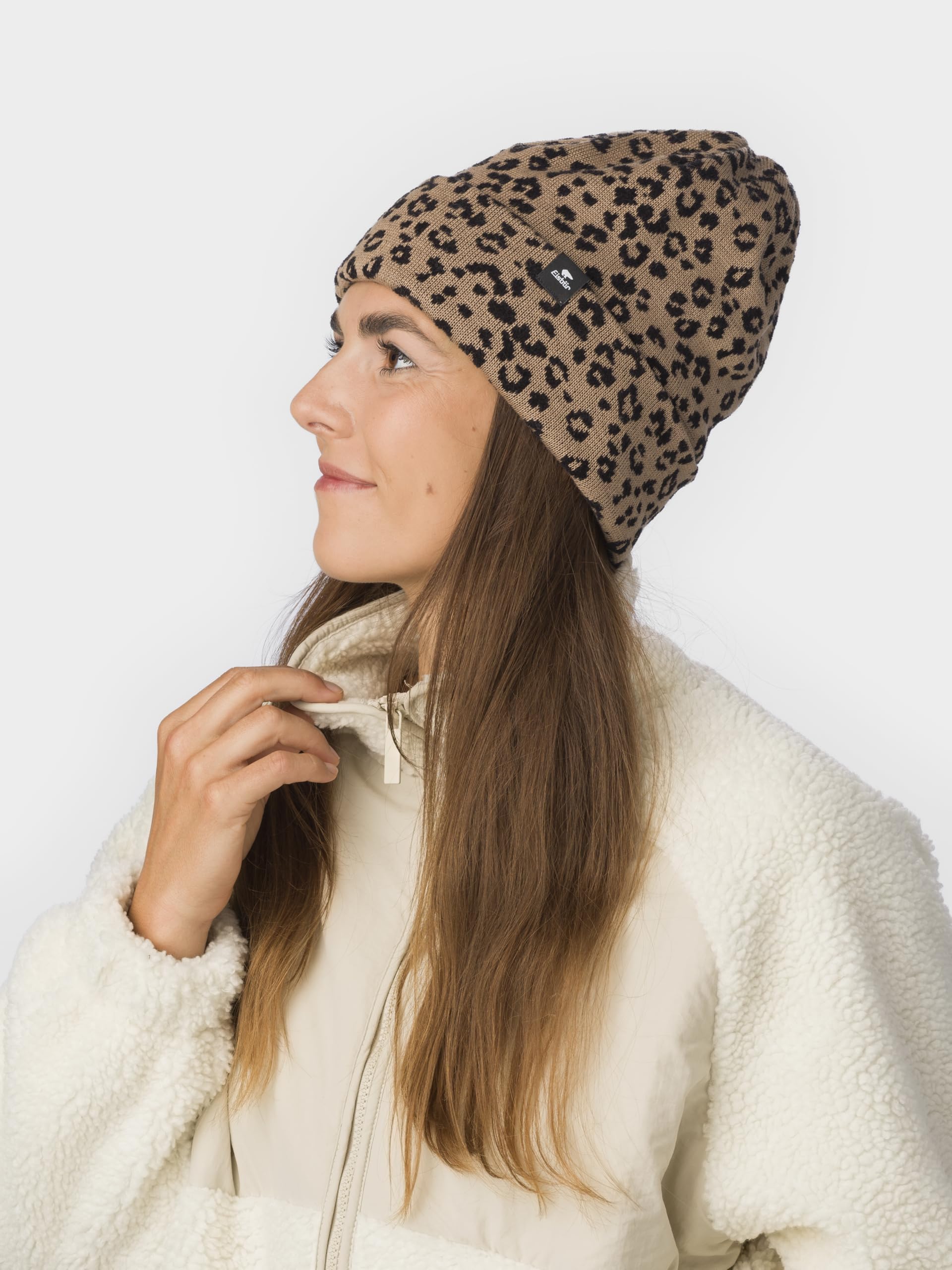 eisb-r-banto-leo-m-tze-cappuccino-merino-beanie-leopardenmuster-2-lagig image 4
