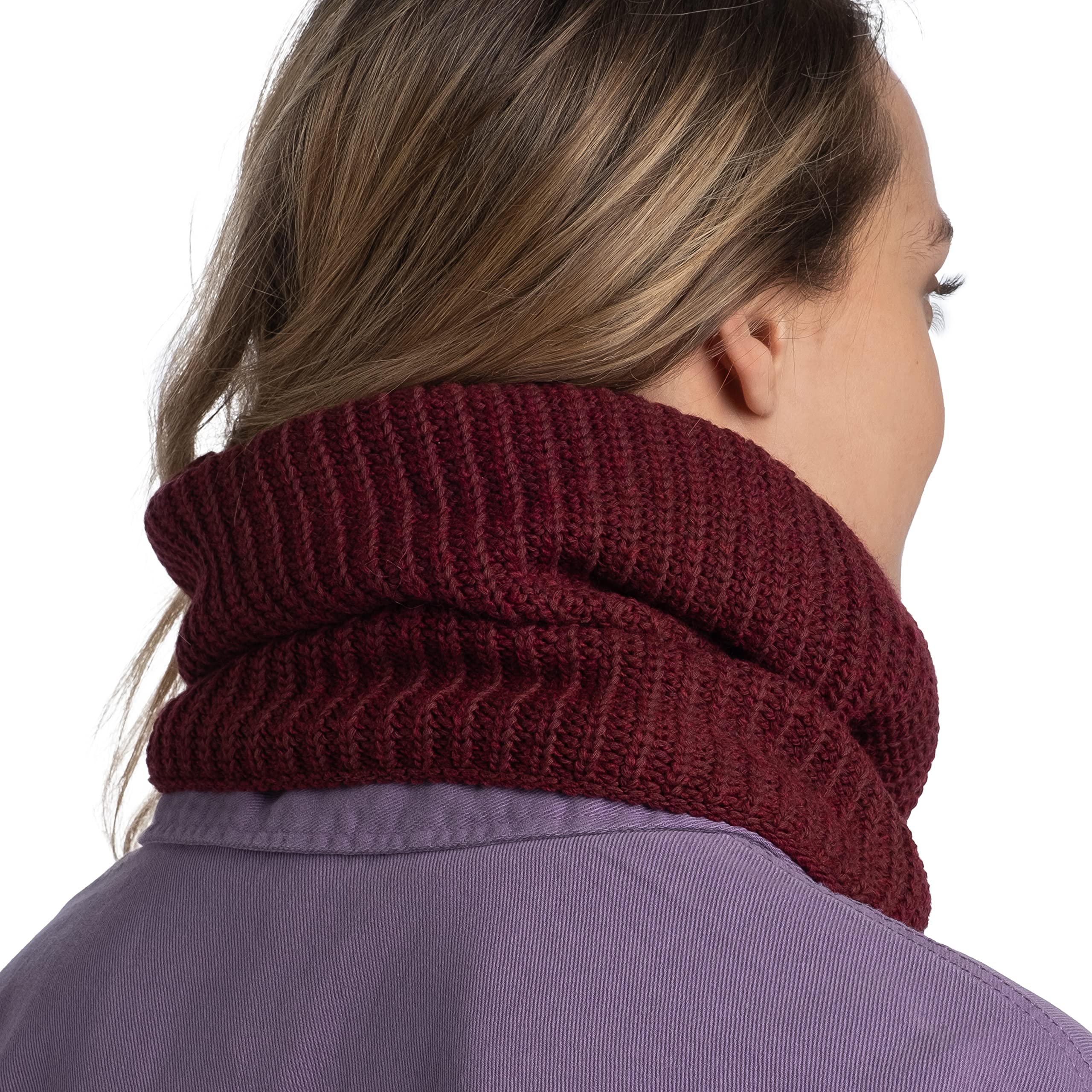 buff-knitted-polar-schlauchschal-vaed-mahogany image 6