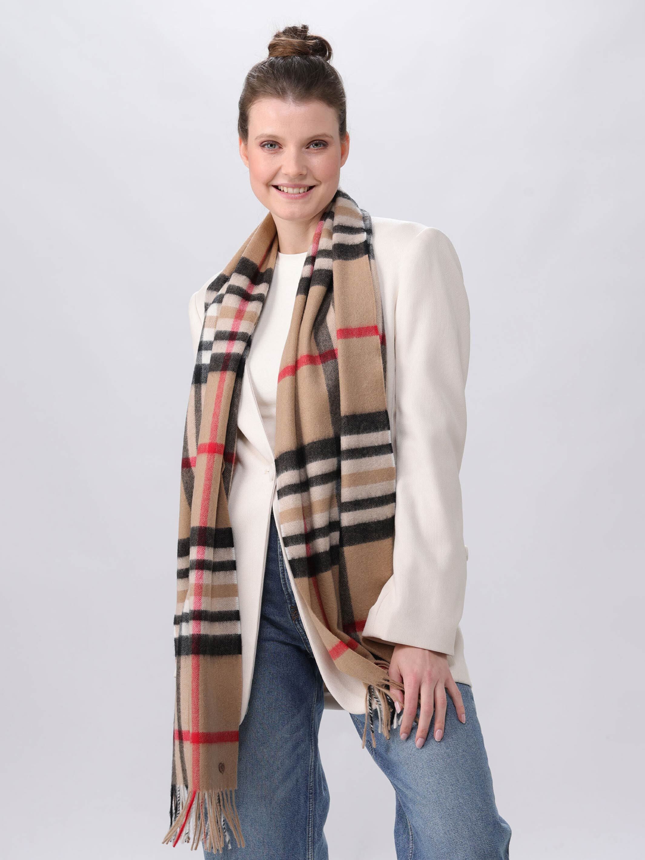 fraas-kaschmir-schal-mit-fraas-plaid-karo-42-x-190-cm-aus-reinem-kaschmir image 6