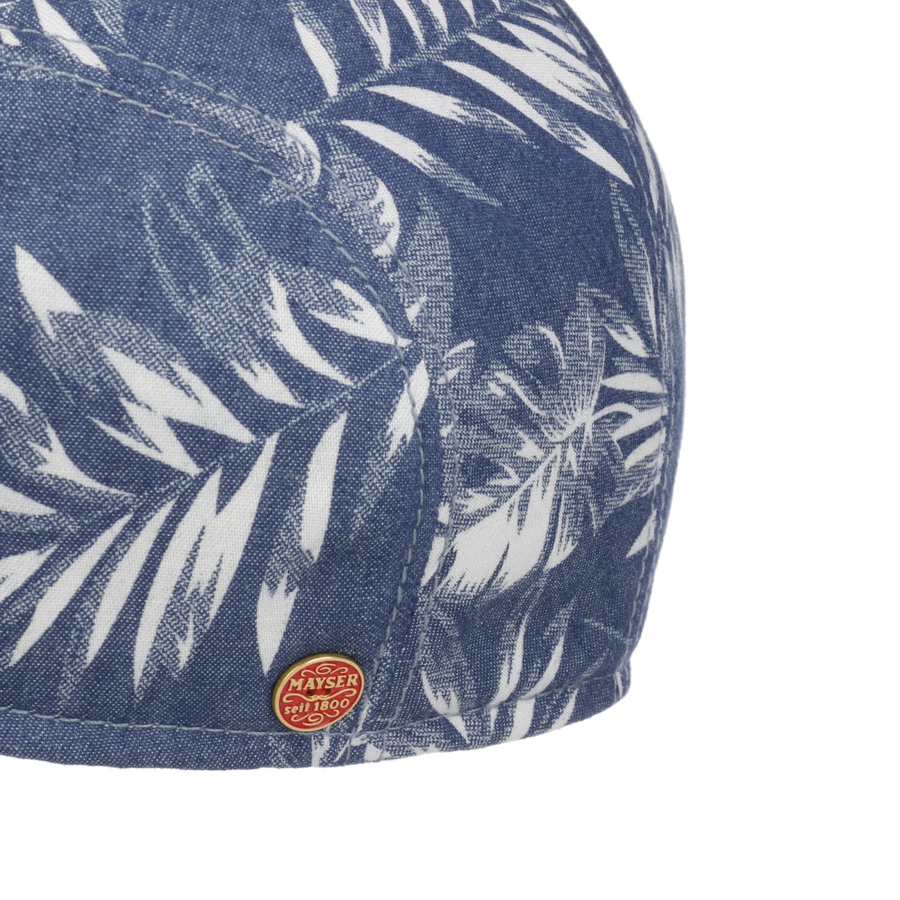 mayser-flower-denim-flatcap-flatcap-mit-bl-ttermuster image 5