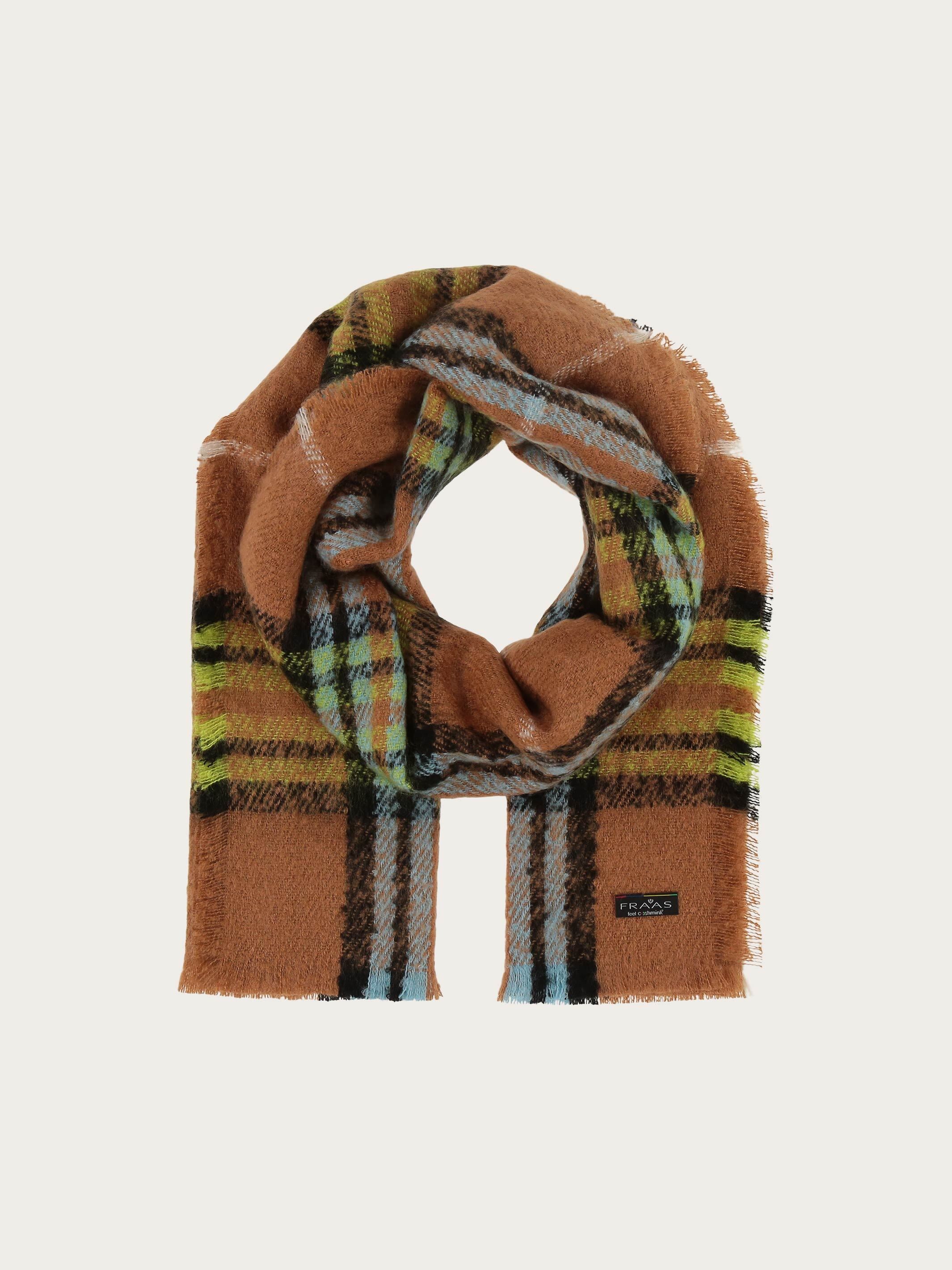 fraas-cashmink-stola-fraas-plaid-karo-63-x-200-cm-in-blau image 2