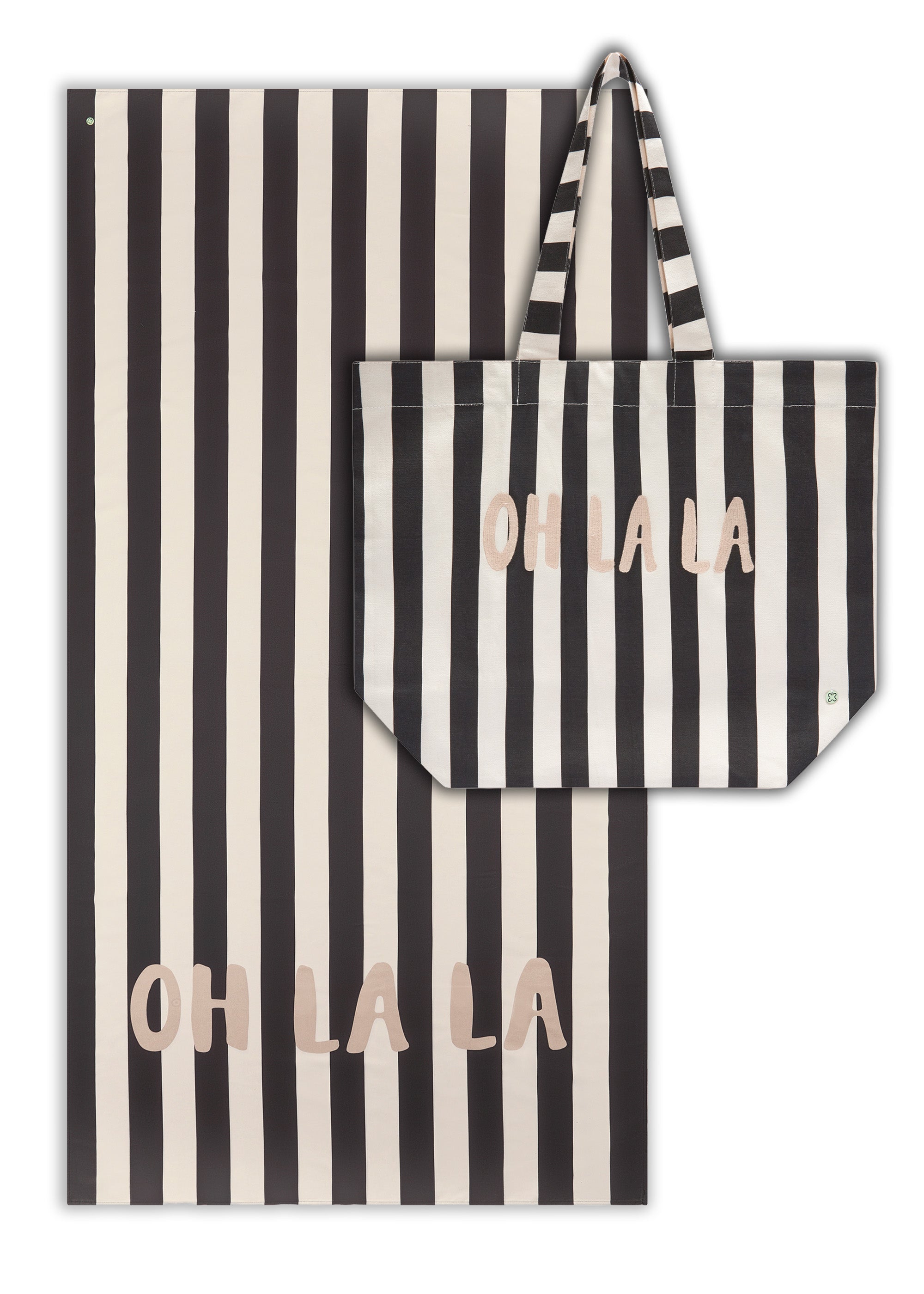 codello-set-shopper-canvas-mikrofaser-strandtuch-oh-la-la image 1