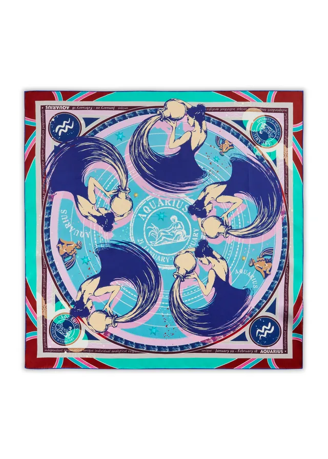 codello-sternzeichen-tuch-wassermann-reine-seide-zodiak image 1