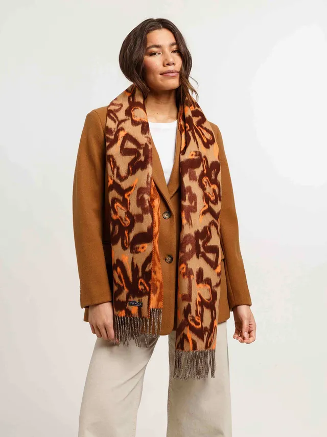 fraas-cashmink-schal-abstraktes-muster-mit-fransen-35-x-200-cm image 1