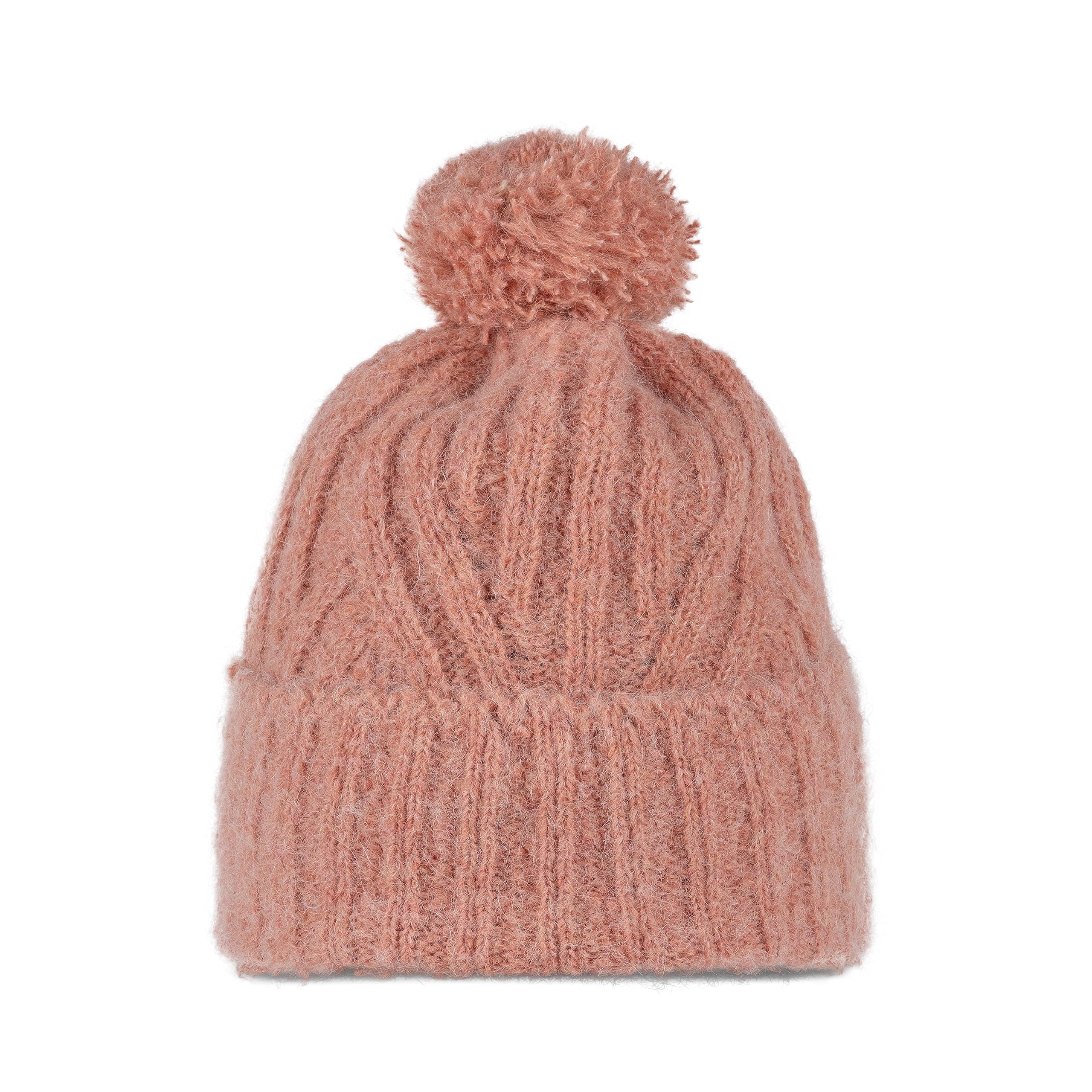 buff-knitted-nerla-strickm-tze-mit-bommel-alpaka-wollmischung-unisex image 1