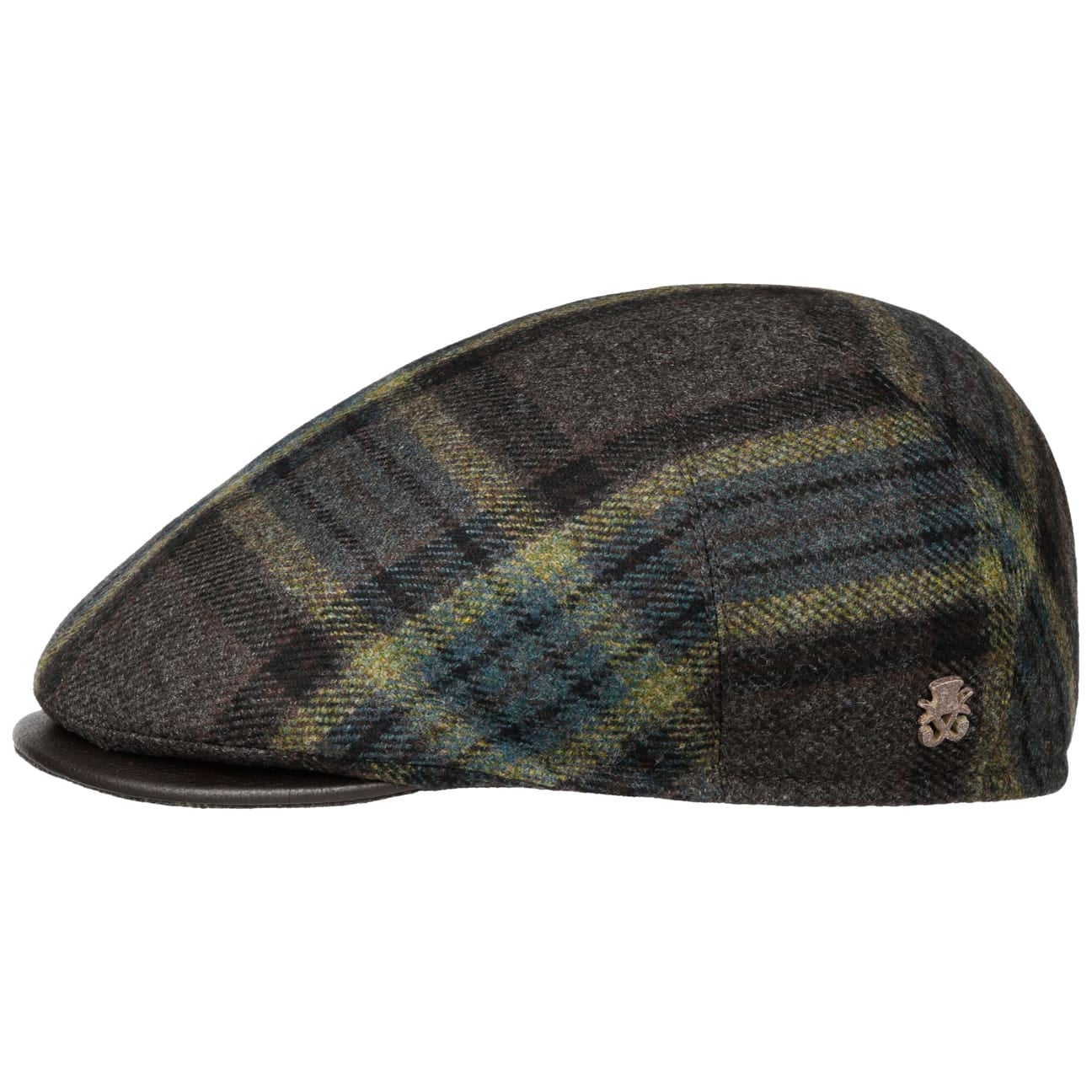 mayser-marzio-wool-check-flatcap-schieberm-tze-schurwolle-mit-lederschirm image 2