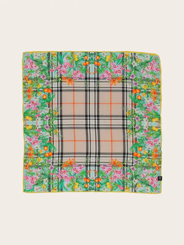 fraas-seidentuch-51-x-51-cm-mit-fraas-plaid-und-jungle-print-100-seide image 1