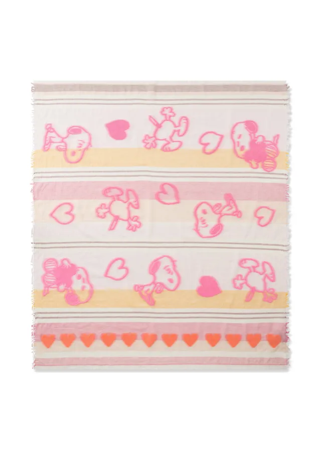 codello-peanuts-jacquard-tuch-baumwoll-mix-snoopy-streifen image 1