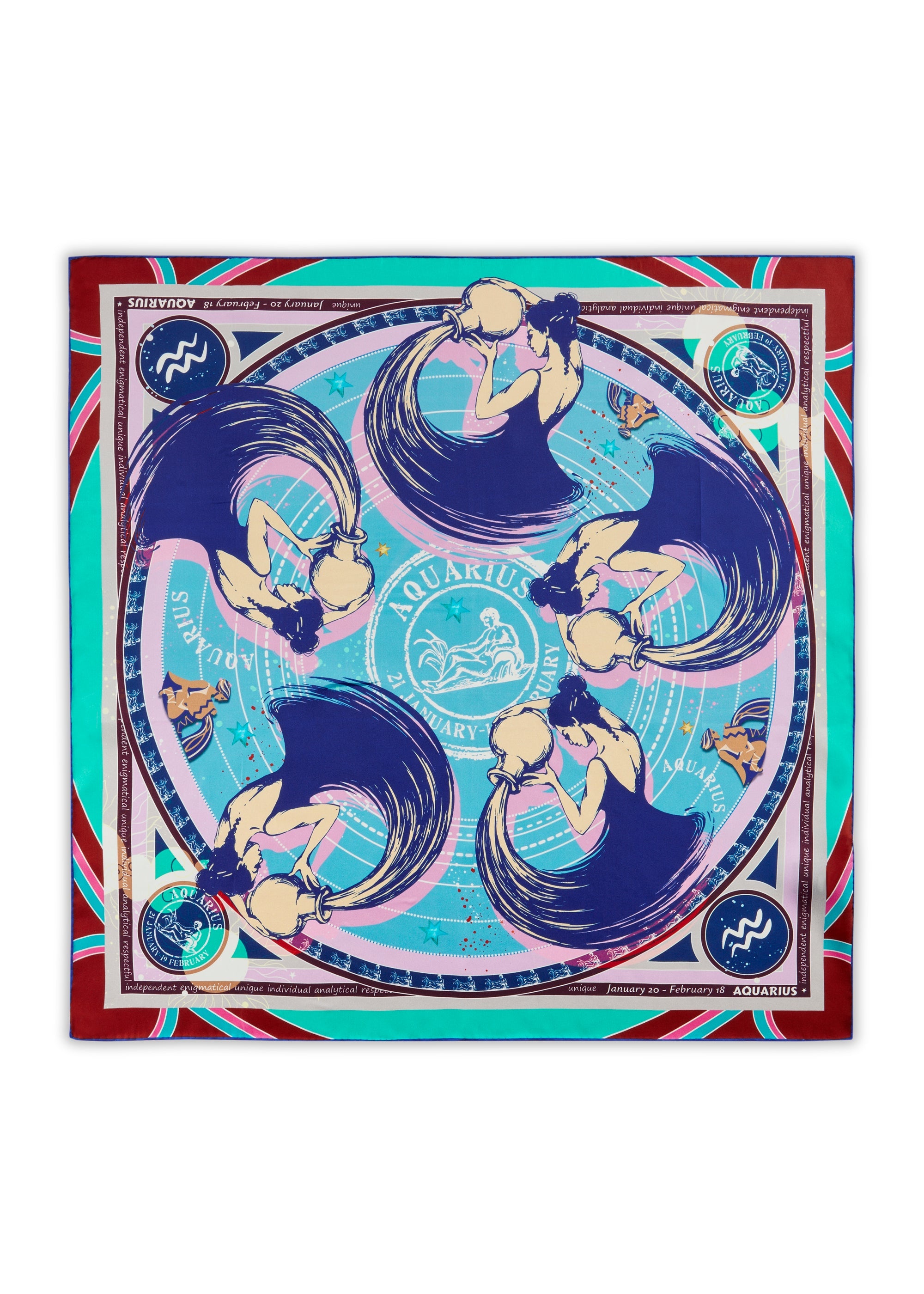 codello-sternzeichen-tuch-wassermann-reine-seide-zodiak image 1