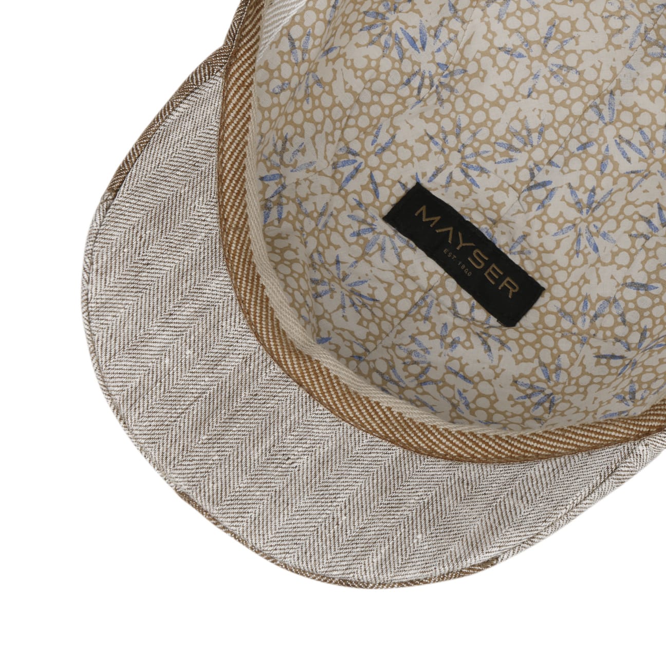 mayser-prince-twotone-leinen-flatcap-herren-fischgr-t image 8