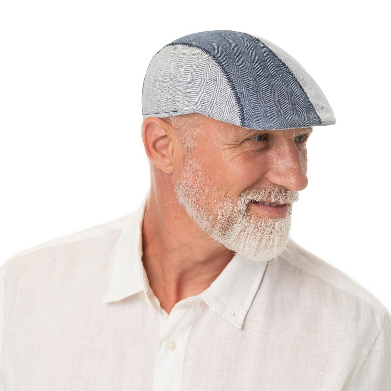 mayser-prince-twotone-leinen-flatcap-herren-fischgr-t image 1