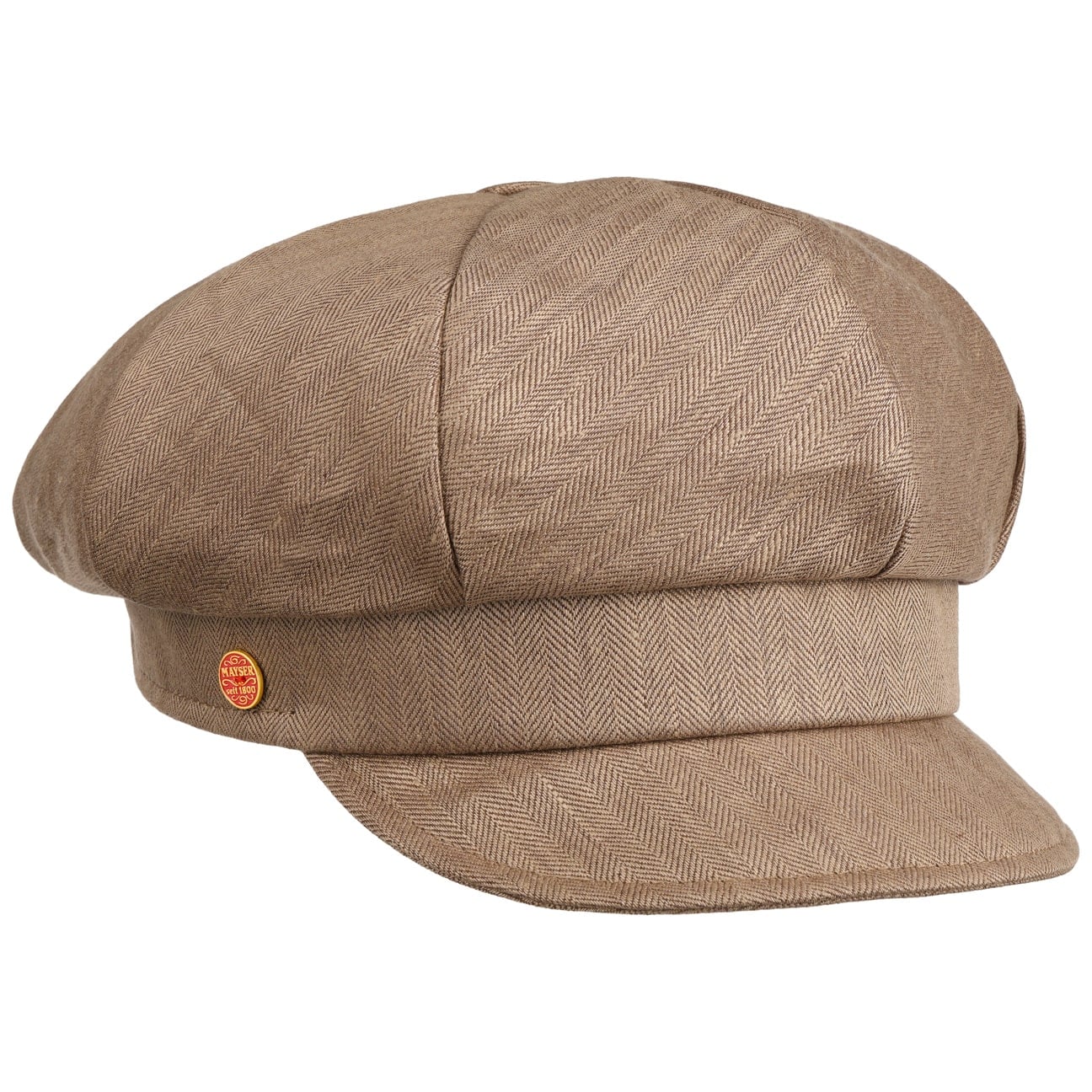mayser-anja-herringbone-leinen-ballonm-tze-damen image 1