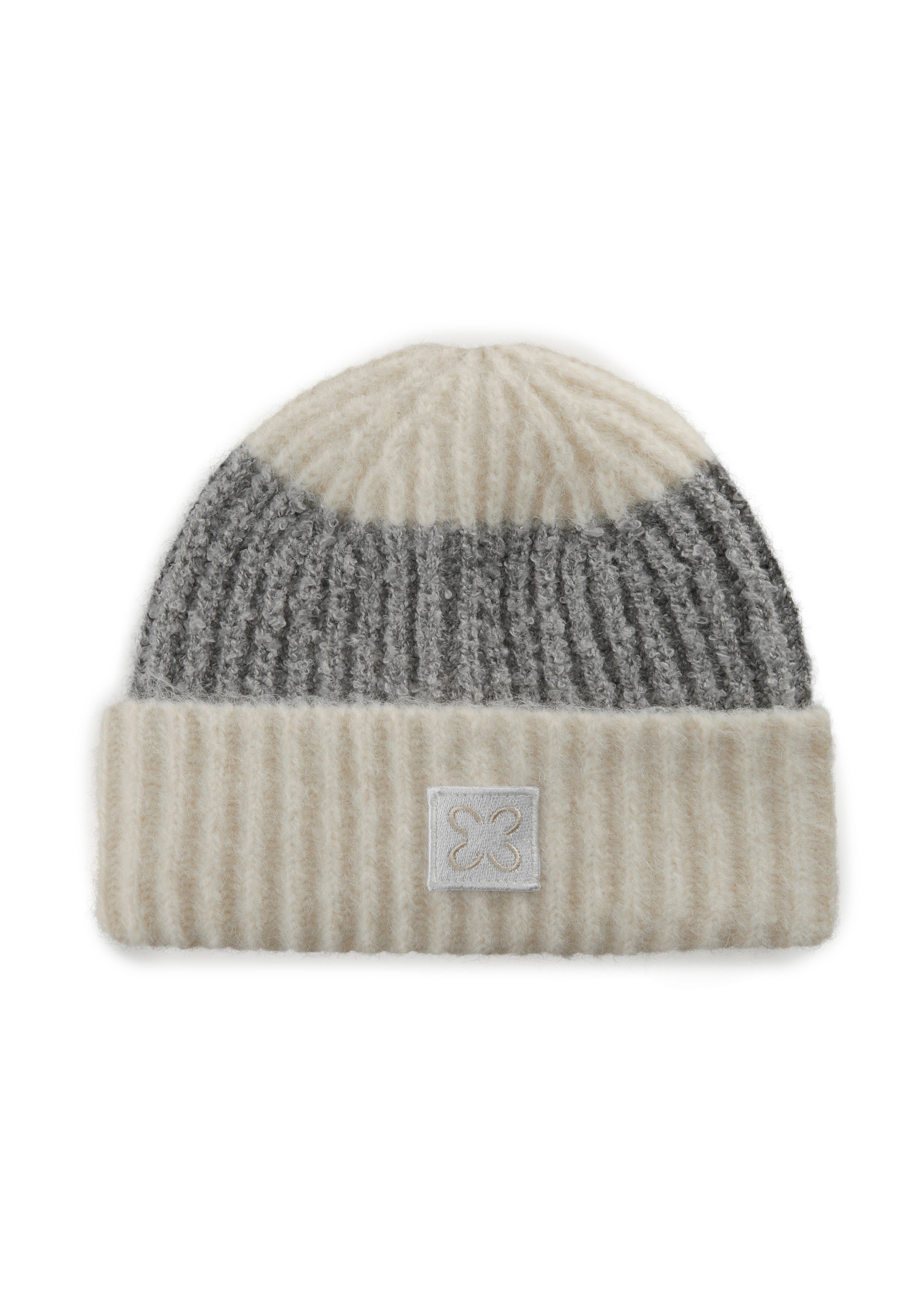 codello-kuschelige-m-tze-beanie-aus-boucl-und-rippstrick image 3