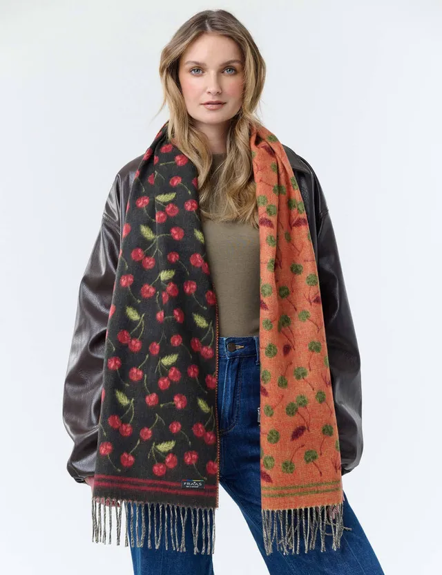 fraas-doublface-cashmink-schal-mit-kirsch-design-wendeschal-35-x-200-cm image 1