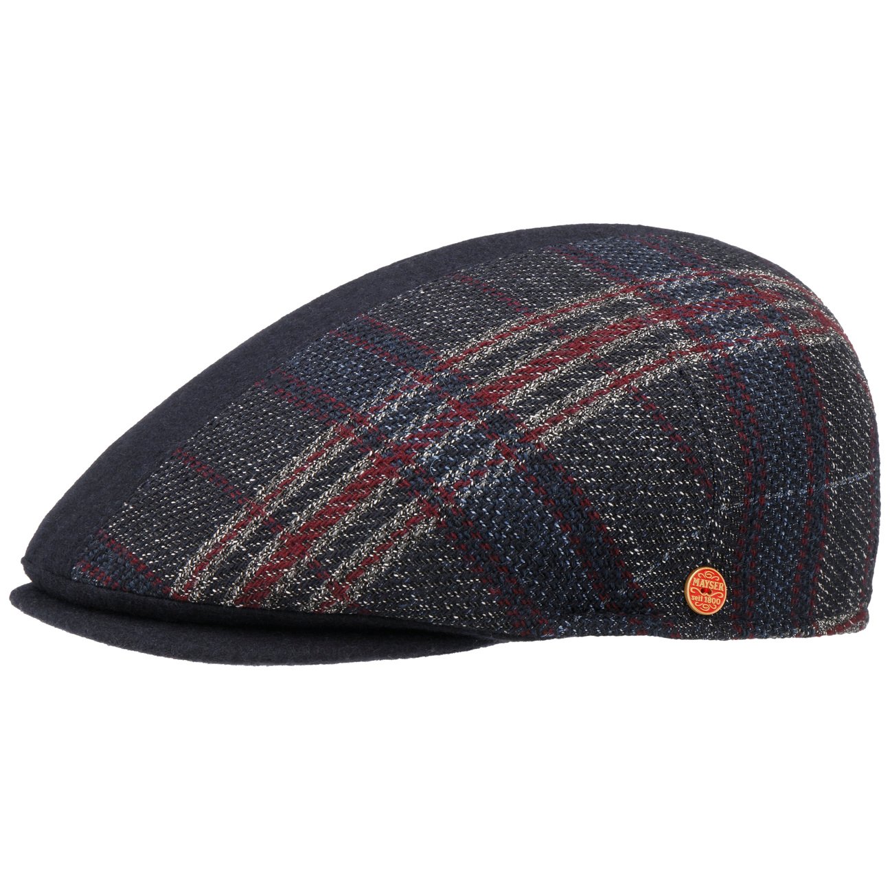 mayser-jasper-fancy-flatcap-herren-karo-mit-kontrastschirm image 2
