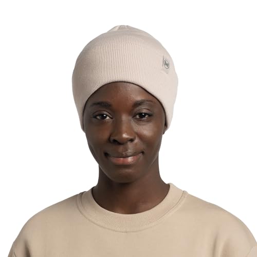 buff-strickm-tze-unisex-zweilagige-rundstrick-m-tze-mit-b-ndchen-100-recycelt image 8