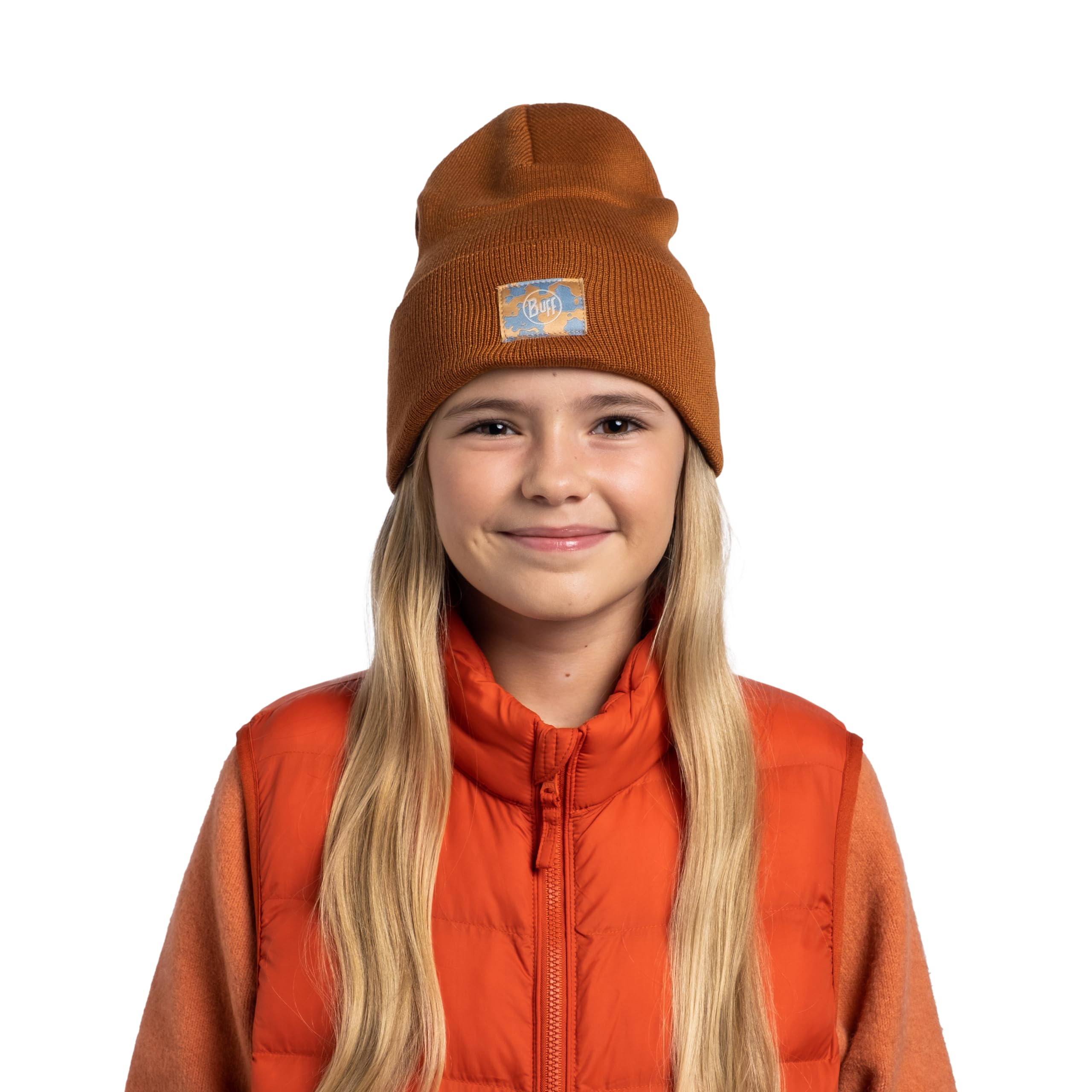 buff-knitted-hat-youth-bommelm-tze-zweilagig-recycelt image 3