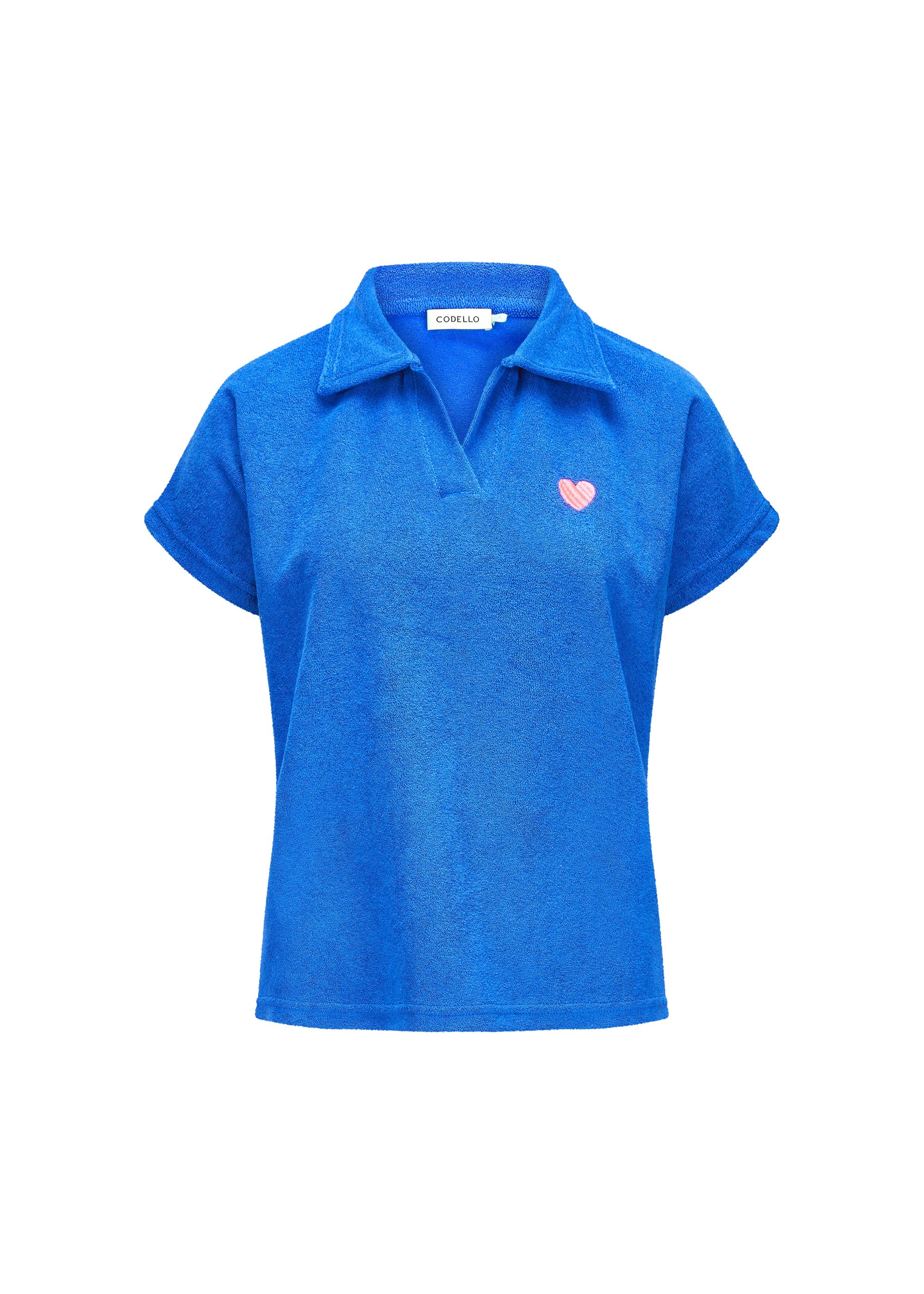 codello-frottee-shirt-mit-herz-stickerei-cropped-baumwoll-mix image 2
