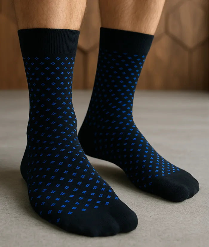 lenz-soft-touch-herren-socken-blaue-punkte image 3