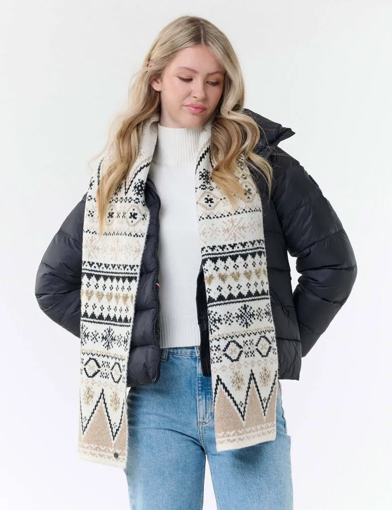 fraas-strickschal-damen-norwegermuster-schurwolle-25-x-180-cm image 1