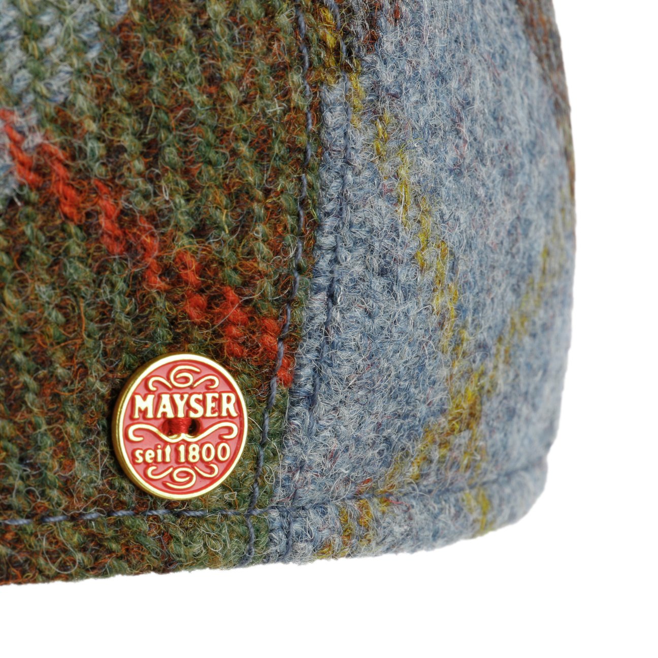 mayser-erik-harris-tweed-flatcap-herren-schurwolle-karo-mit-berkaro image 5