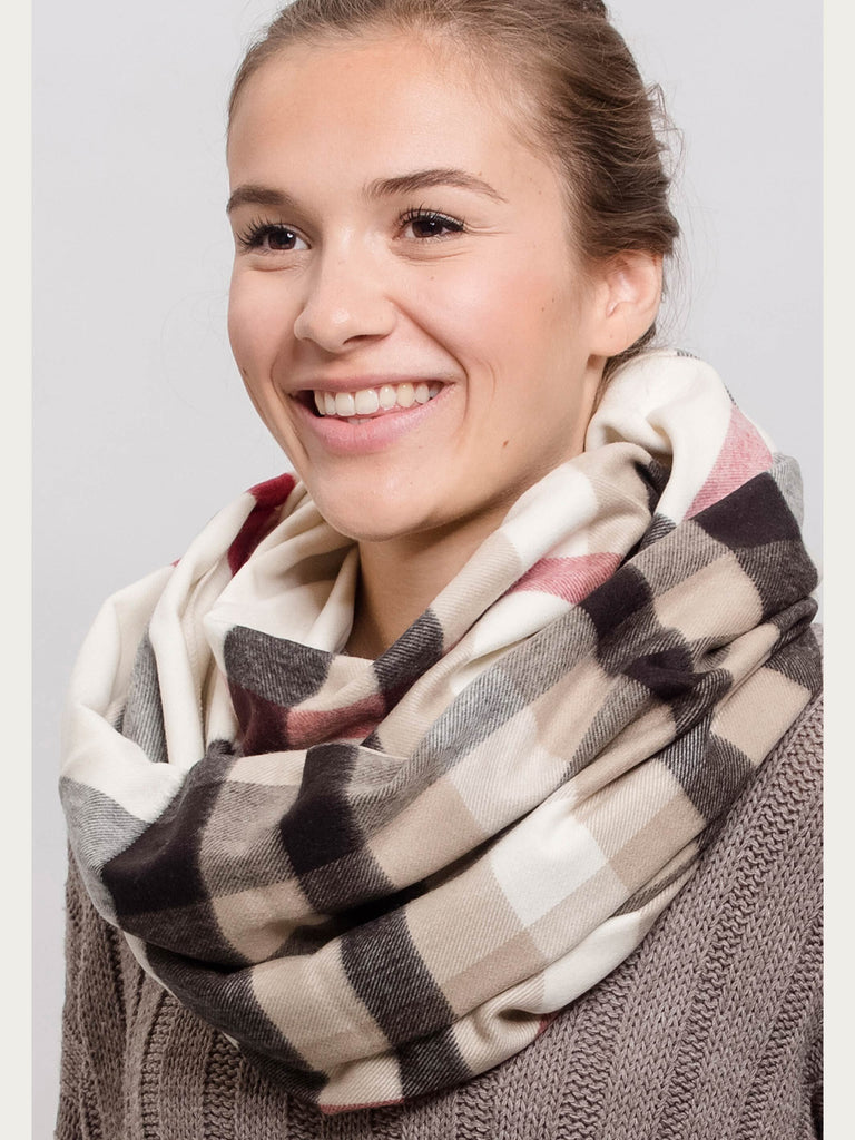 fraas-cashmink-loop-70-cm-schlauchschal-mit-fraas-plaid-karo image 1