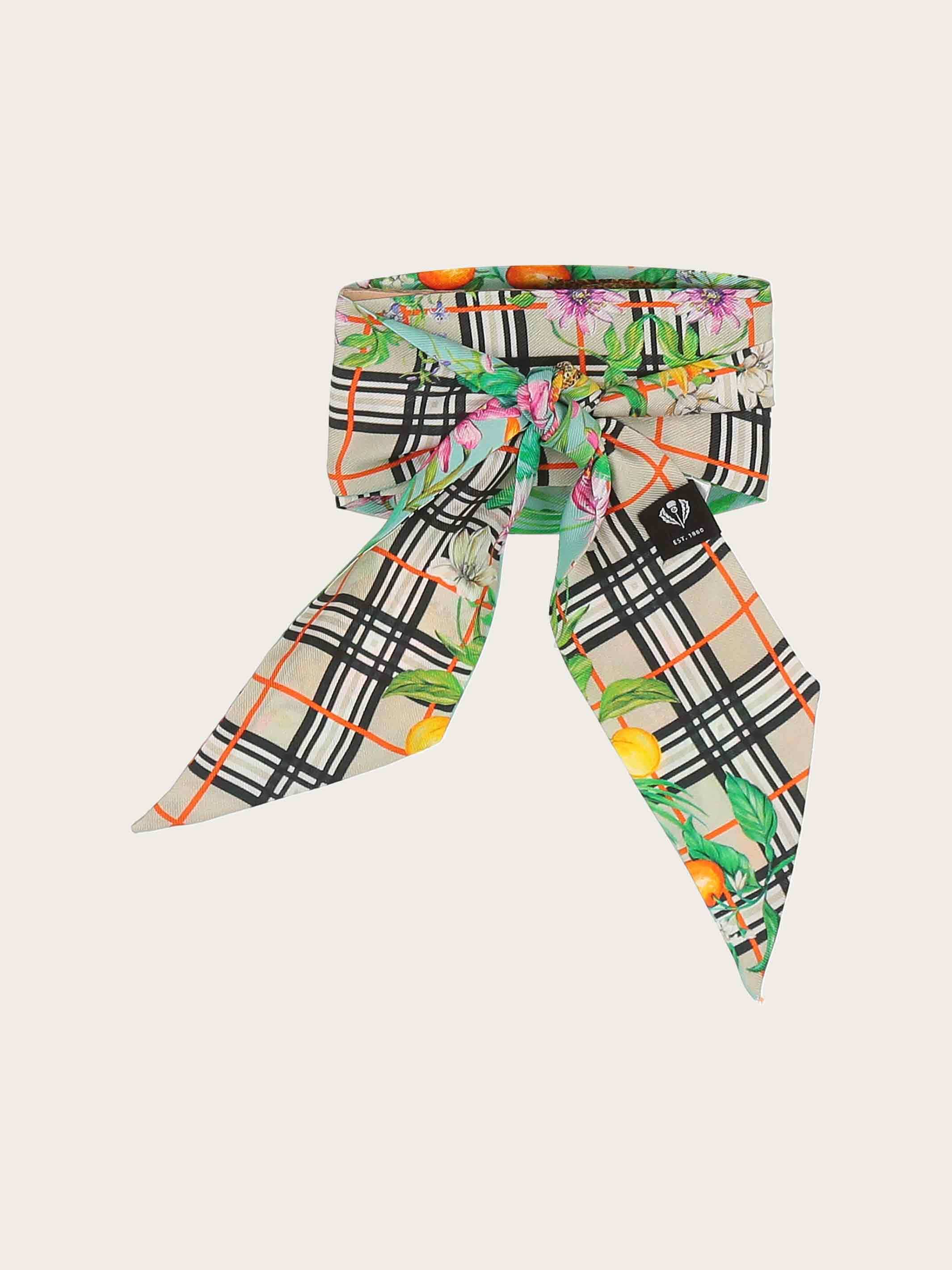 fraas-skinny-seidenschal-fraas-plaid-karo-dschungel-print-5-x-80-cm image 2