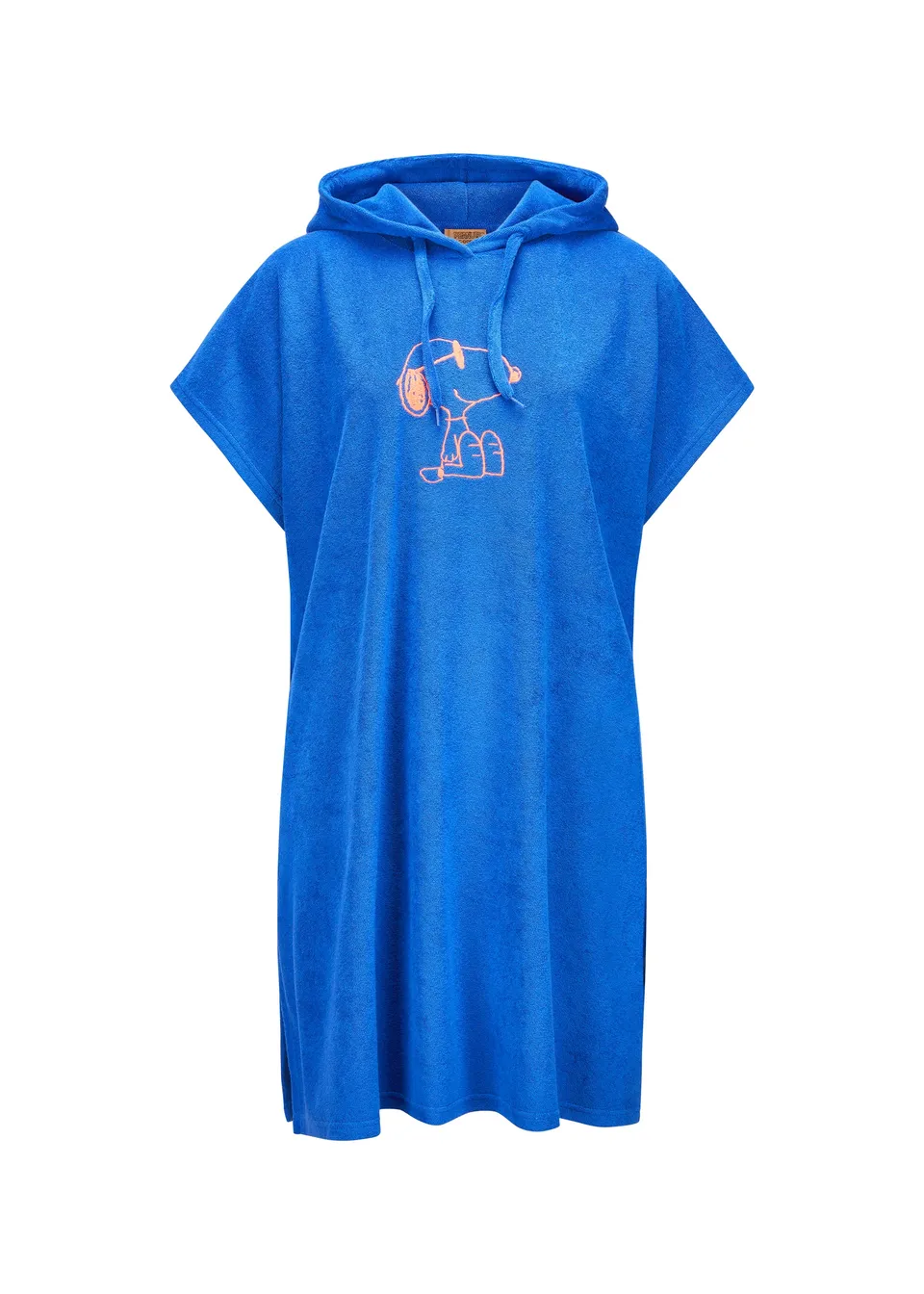 codello-peanuts-frottee-poncho-mit-snoopy-stickerei-blau image 1
