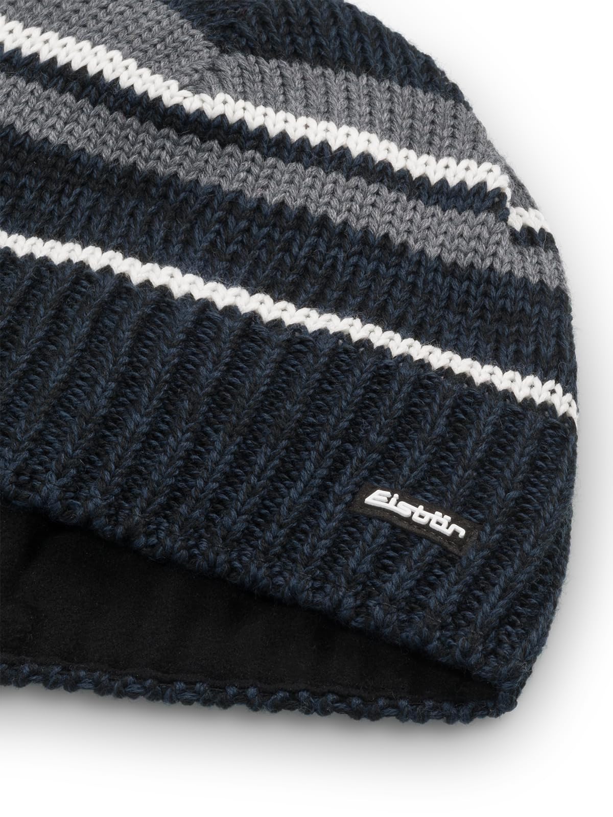 eisb-r-luan-merino-beanie-strickm-tze-schwarz-herren-mit-fleece image 2