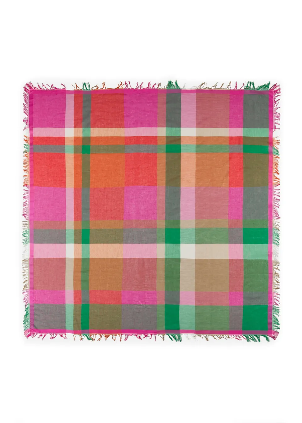 codello-tuch-aus-baumwoll-modal-mix-mit-karomuster-in-pink image 1