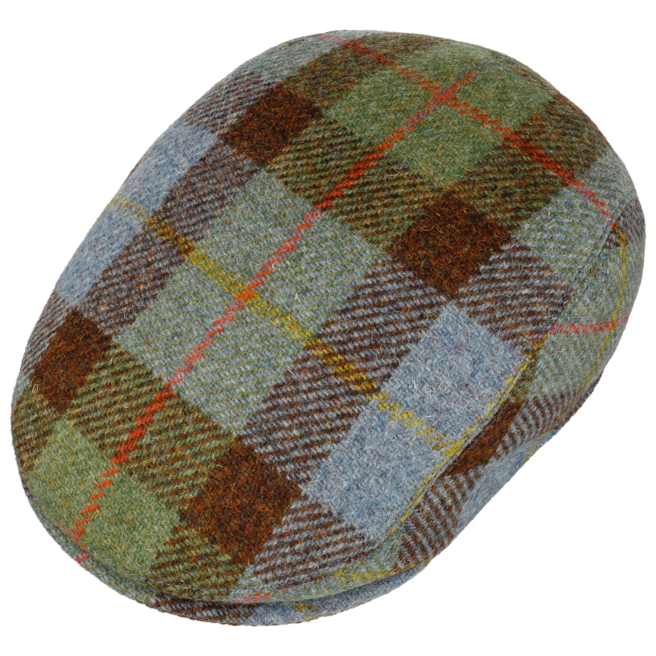 mayser-erik-harris-tweed-flatcap-herren-schurwolle-karo-mit-berkaro image 3