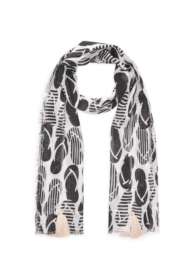 codello-schal-aus-baumwolle-mit-flip-flop-muster image 1