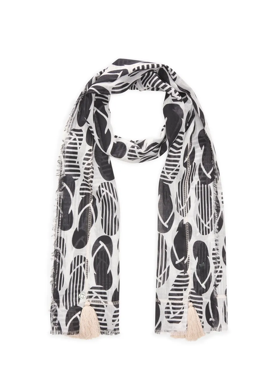 codello-schal-aus-baumwolle-mit-flip-flop-muster image 1