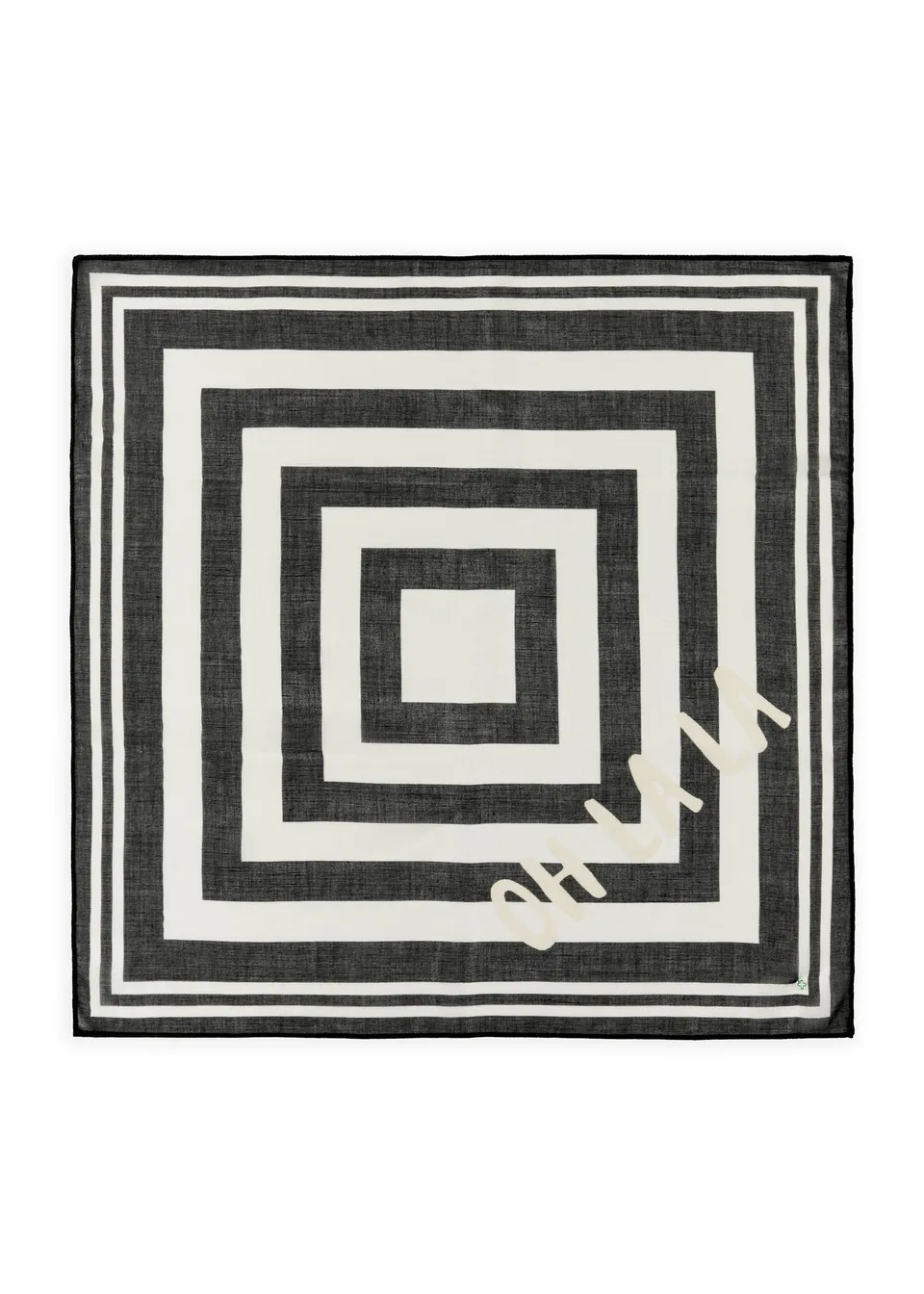 codello-bandana-aus-modal-mix-mit-karomuster-und-oh-la-la-schriftzug image 1