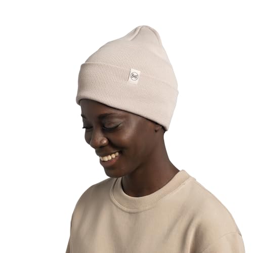 buff-strickm-tze-unisex-zweilagige-rundstrick-m-tze-mit-b-ndchen-100-recycelt image 7
