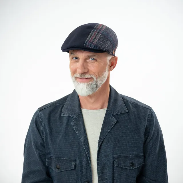 mayser-jasper-fancy-flatcap-herren-karo-mit-kontrastschirm image 1