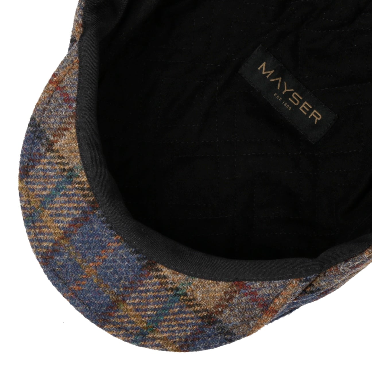mayser-frankie-soft-check-shetland-flatcap-schurwoll-flatcap image 4
