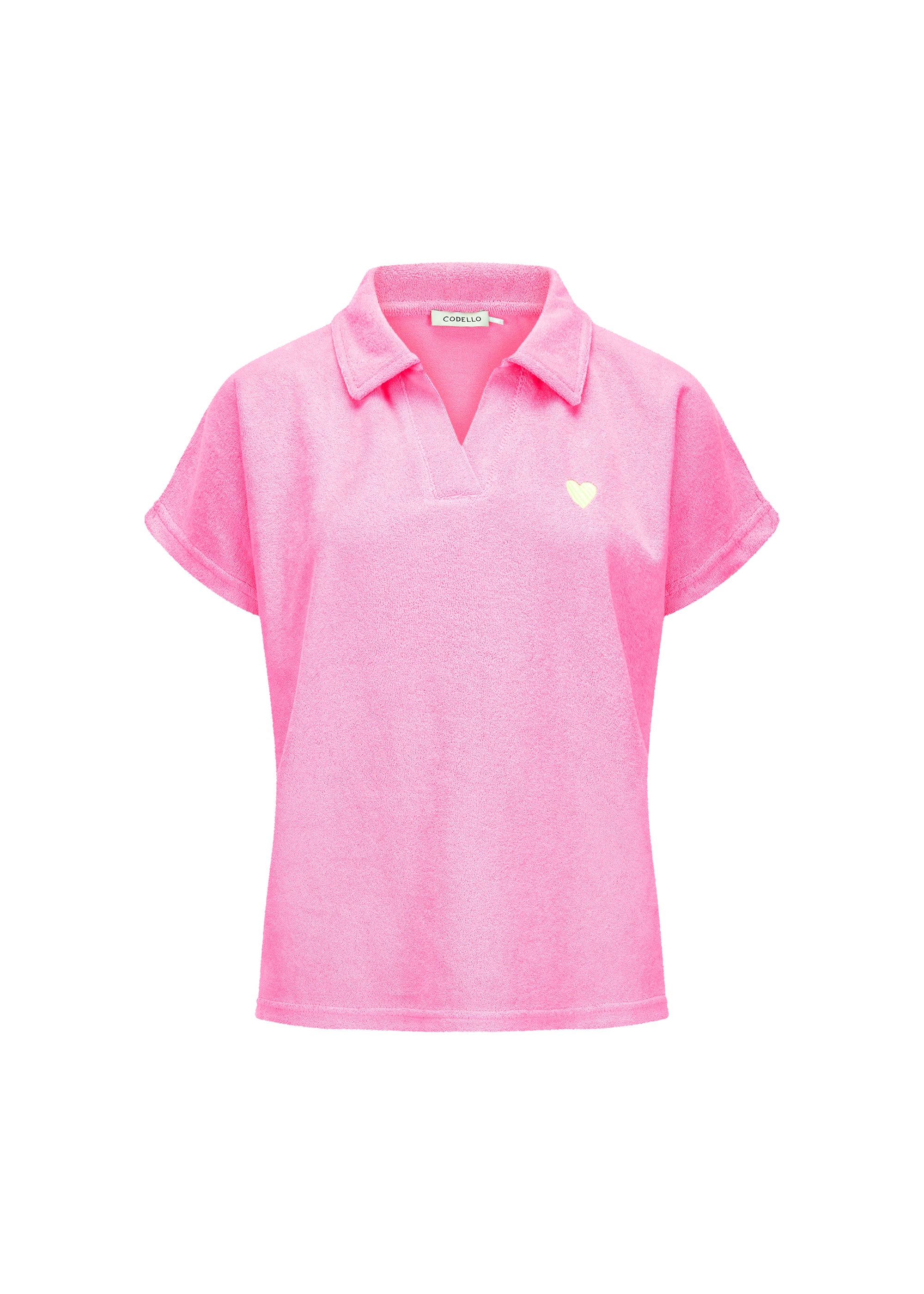 codello-frottee-shirt-mit-herz-stickerei-cropped-baumwoll-mix image 3