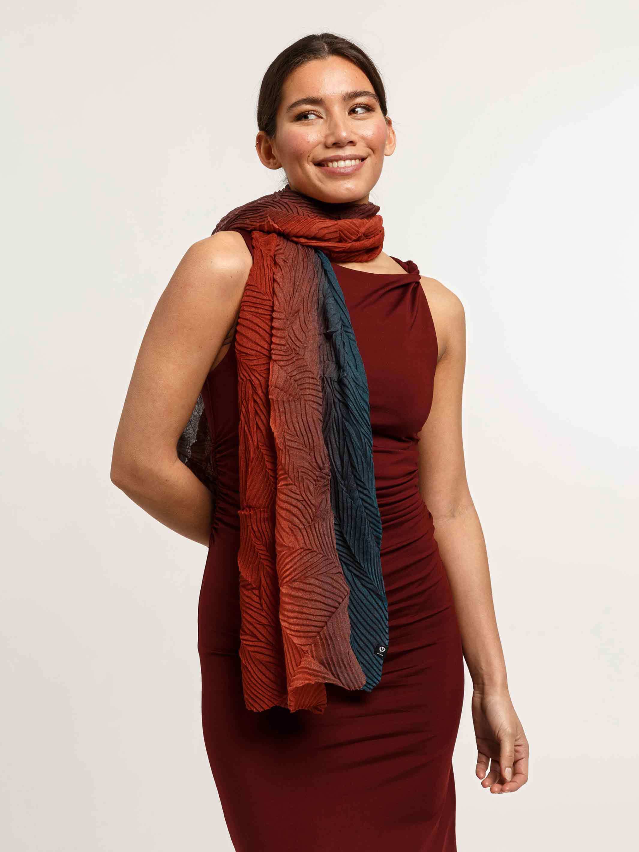 fraas-plissee-schal-mit-farbverlauf-ombr-50-x-147-cm-aus-polyester image 5
