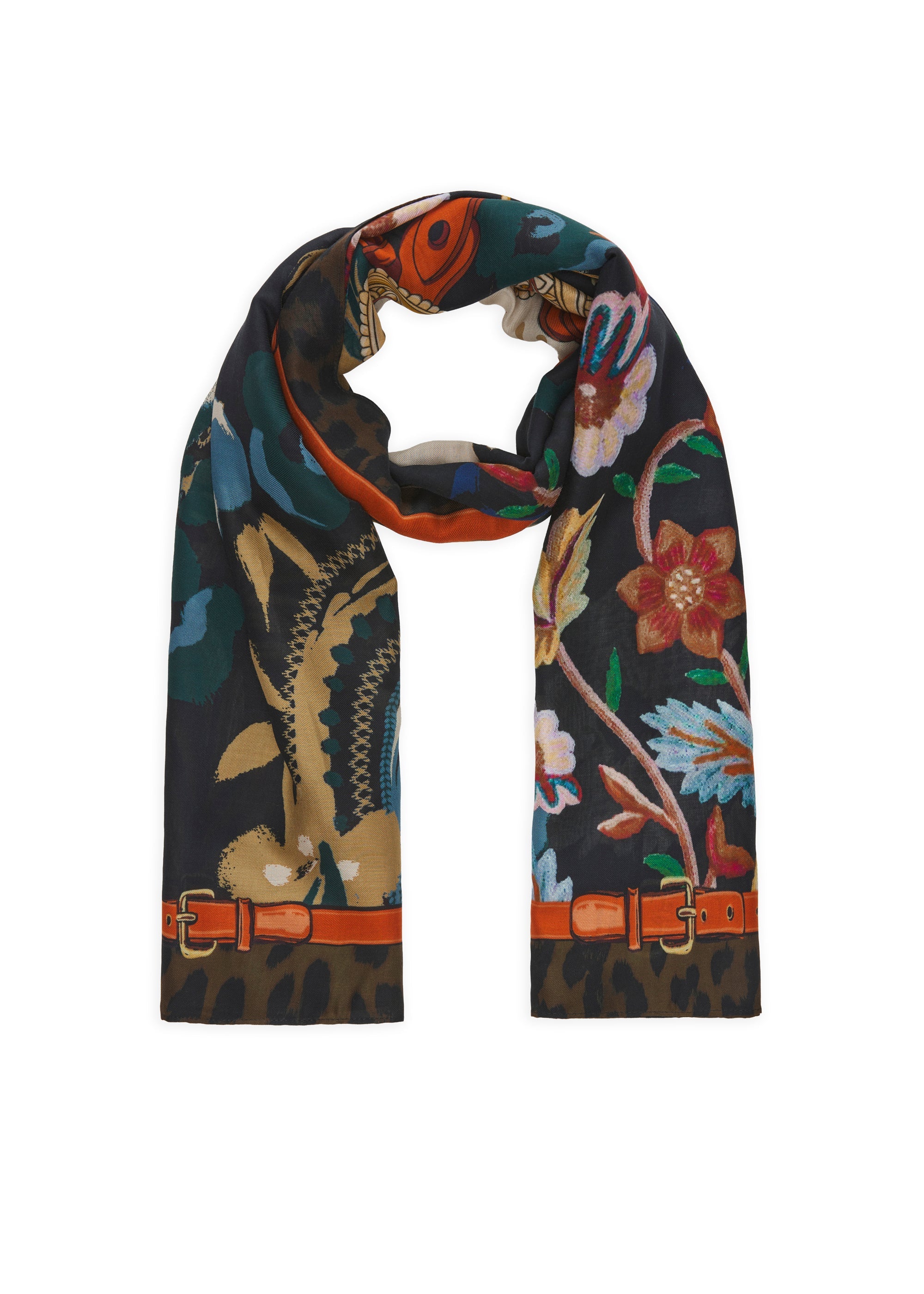 codello-schal-mit-floralem-herbst-print image 1