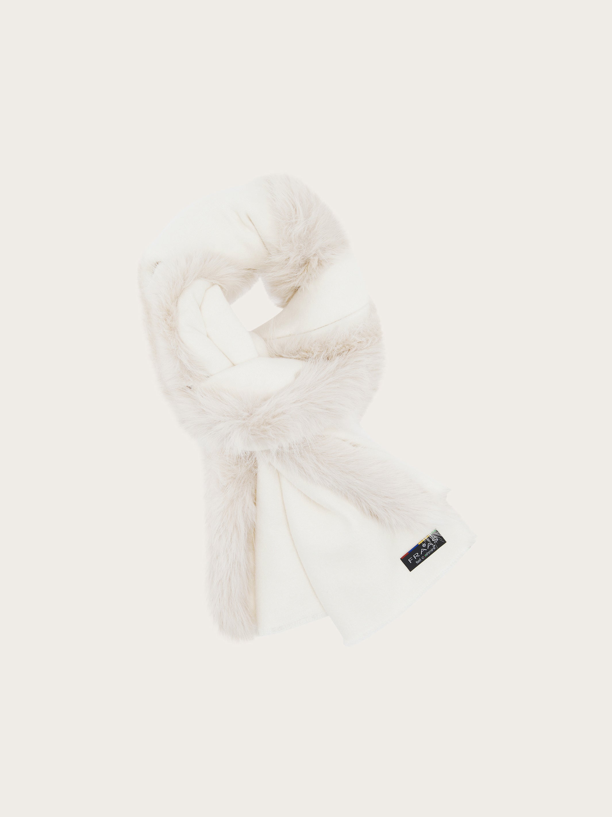 fraas-poncho-mit-kunstfell-rand-einfarbig-60-x-180-cm image 5