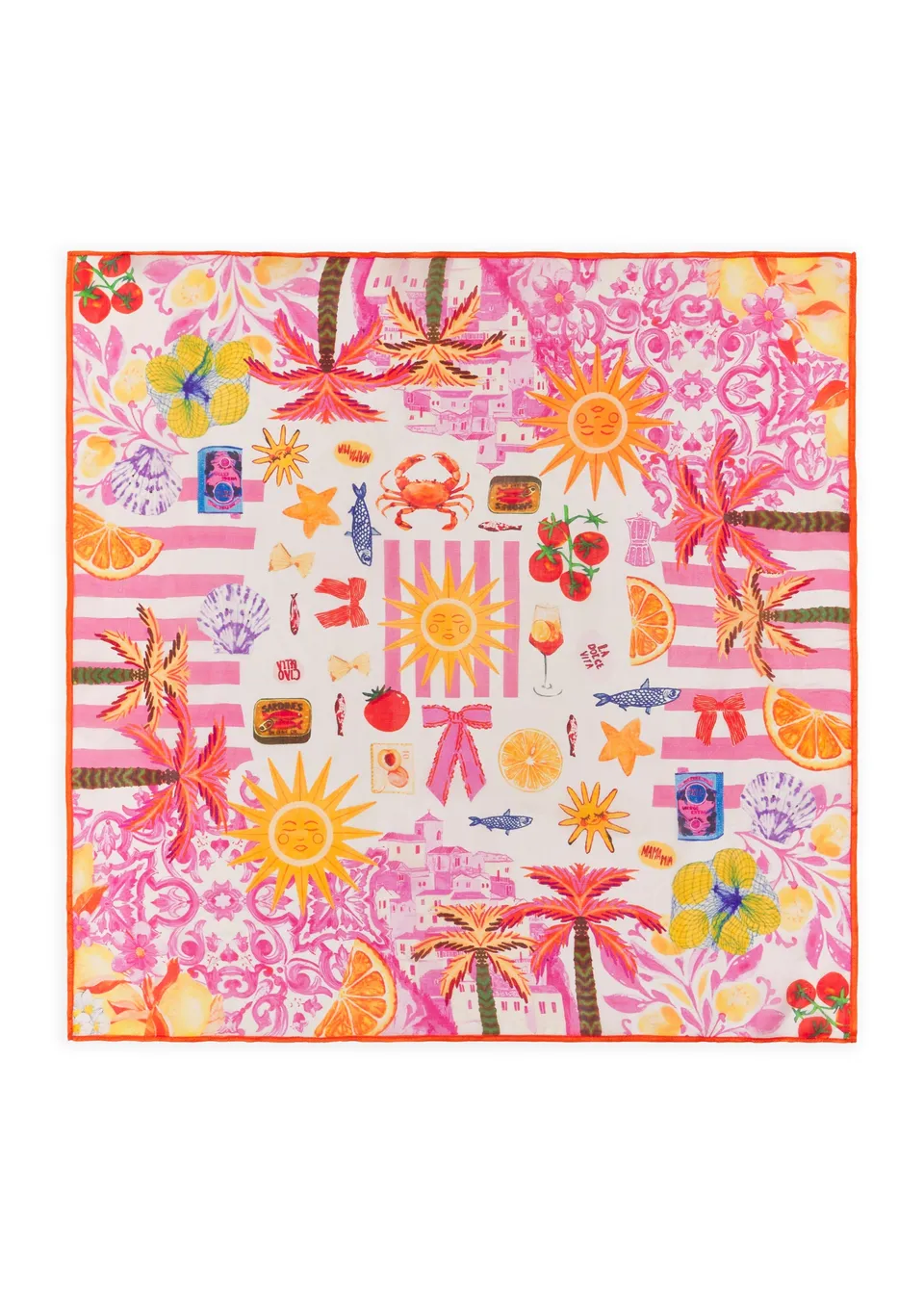 codello-leichtes-seidentuch-nickituch-mit-sommerlichem-muster-in-pink image 1