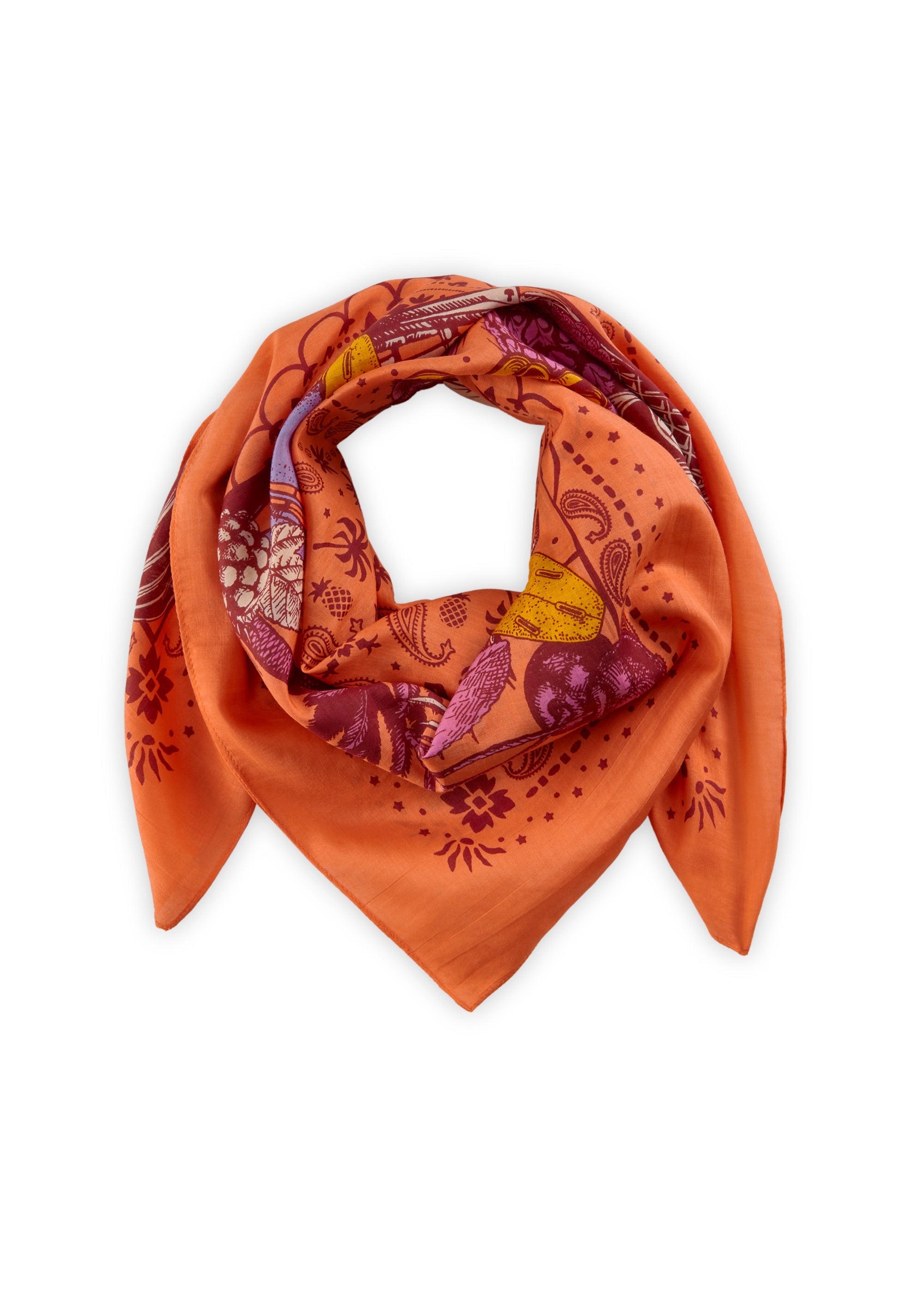 codello-premium-bandana-carr-70x70-aus-baumwoll-seide-mix-mit-sommermotiven image 4
