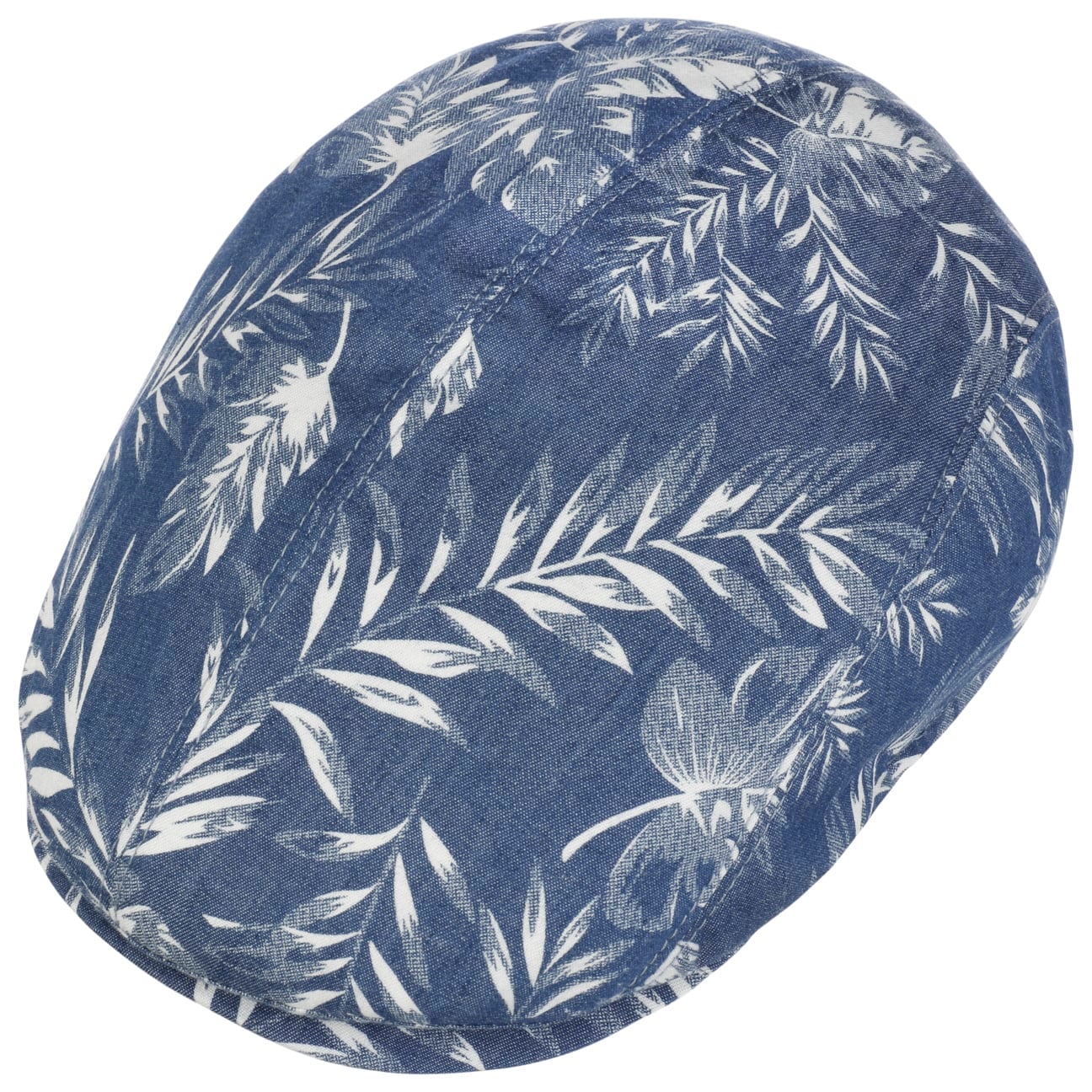 mayser-flower-denim-flatcap-flatcap-mit-bl-ttermuster image 3