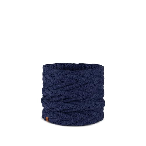 buff-knitted-polar-schlauchschal-midnight-blue image 5