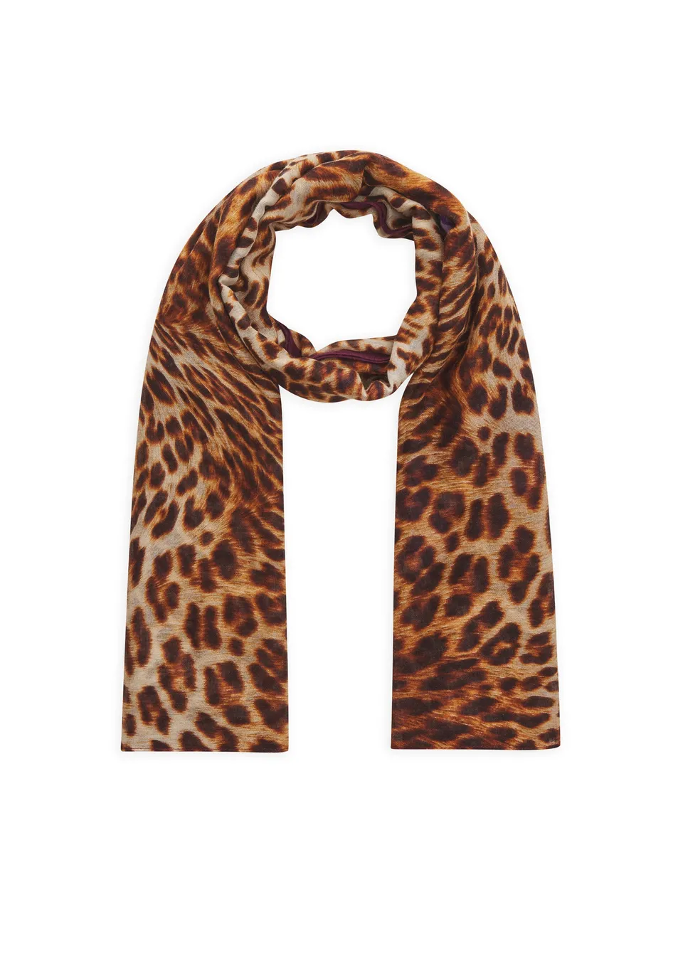 codello-schal-mit-leo-print-und-always-forever-schriftzug image 1