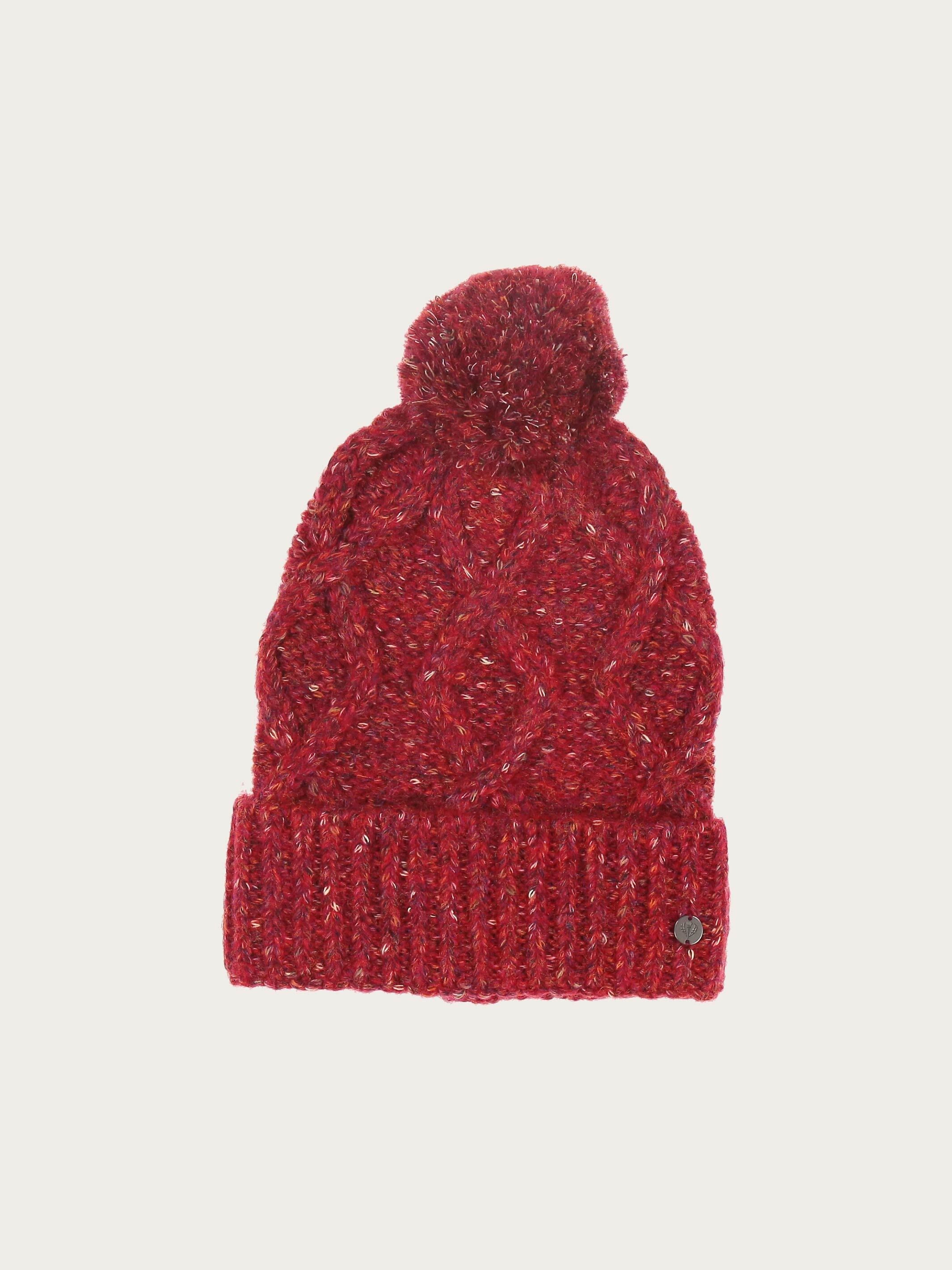 fraas-melierte-strickm-tze-mit-zopfmuster-damen-winterm-tze-blau-22-x-25-cm image 3