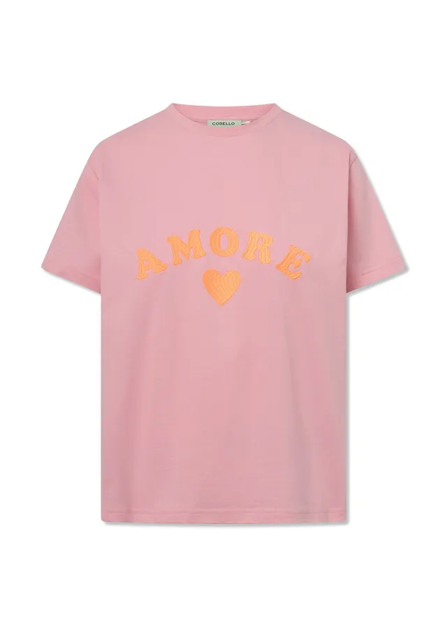 codello-baumwoll-t-shirt-mit-amore-stickerei image 1