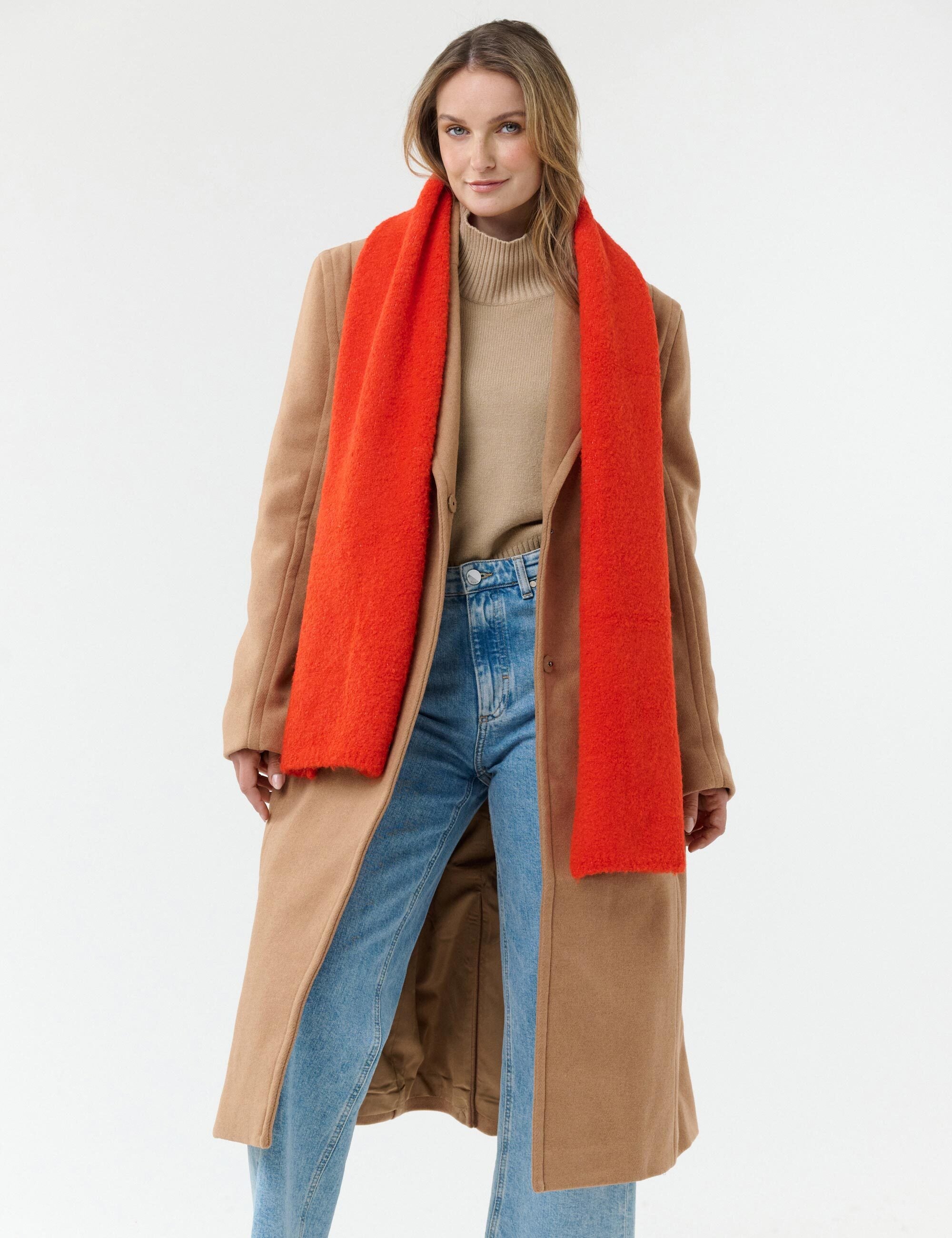 fraas-sustainability-edition-strickschal-einfarbig-kuscheliger-boucl-schal-30-x- image 1