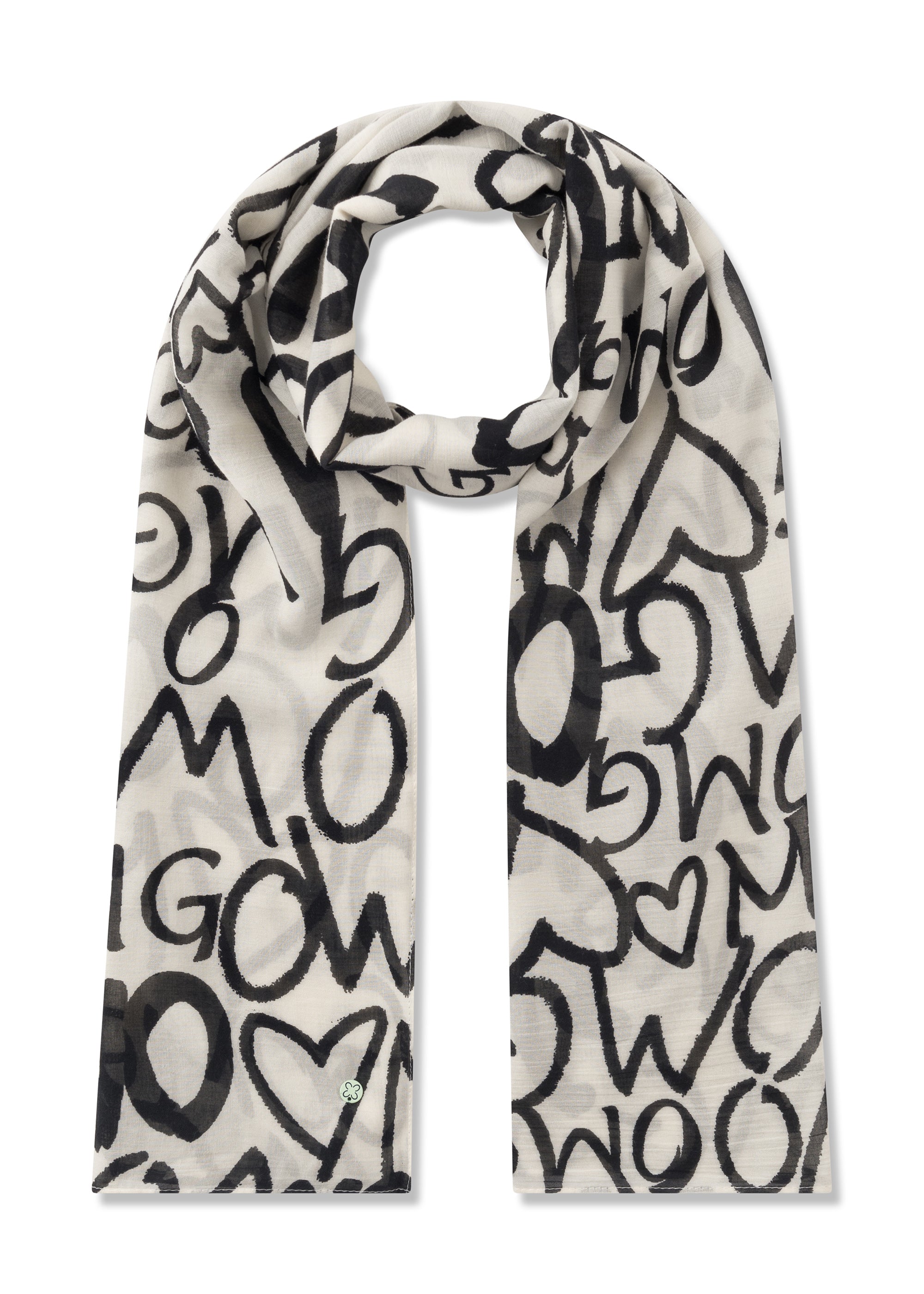 codello-schal-aus-modal-baumwoll-mix-mit-omg-schriftz-gen image 1